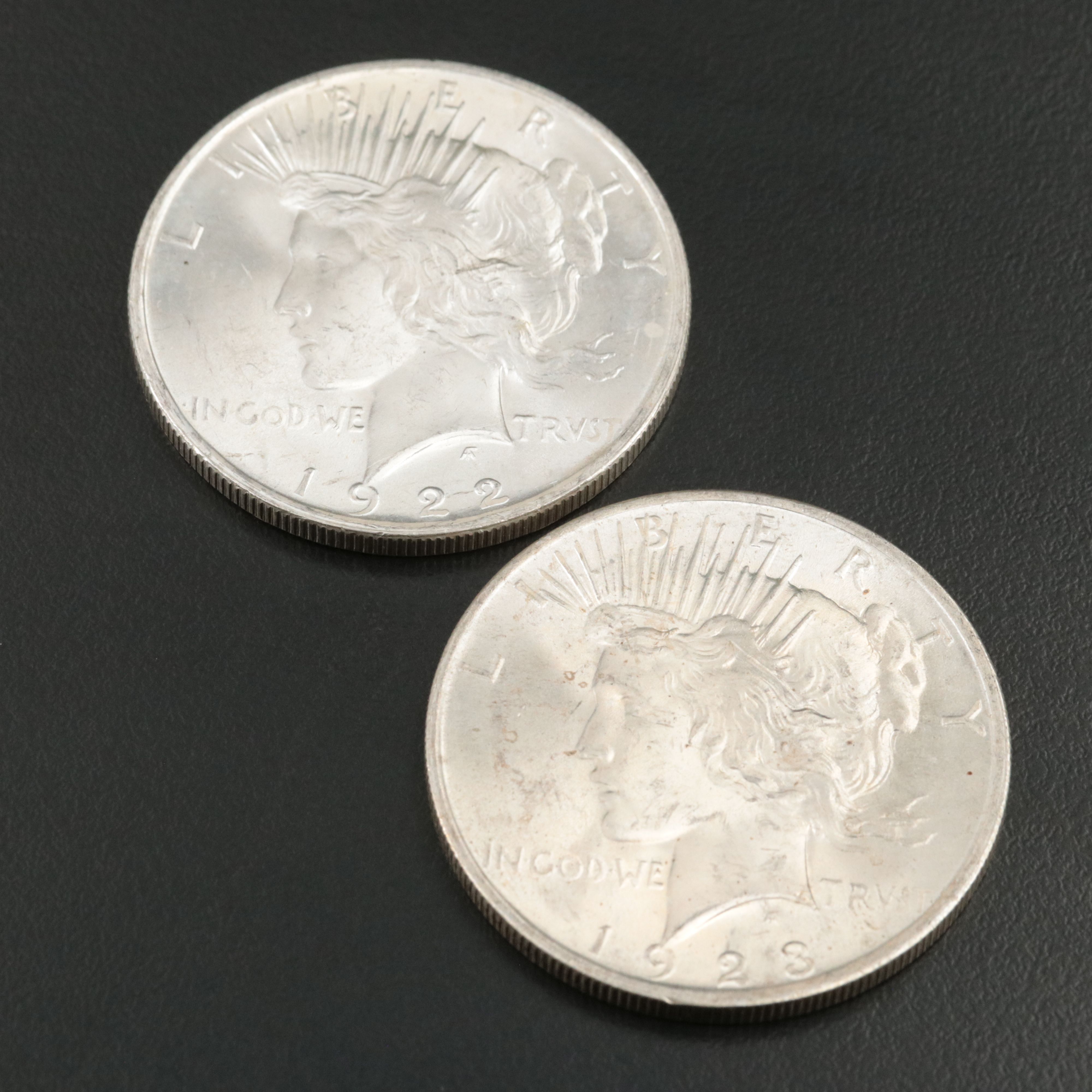 1922 and 1923 Peace Dollars
