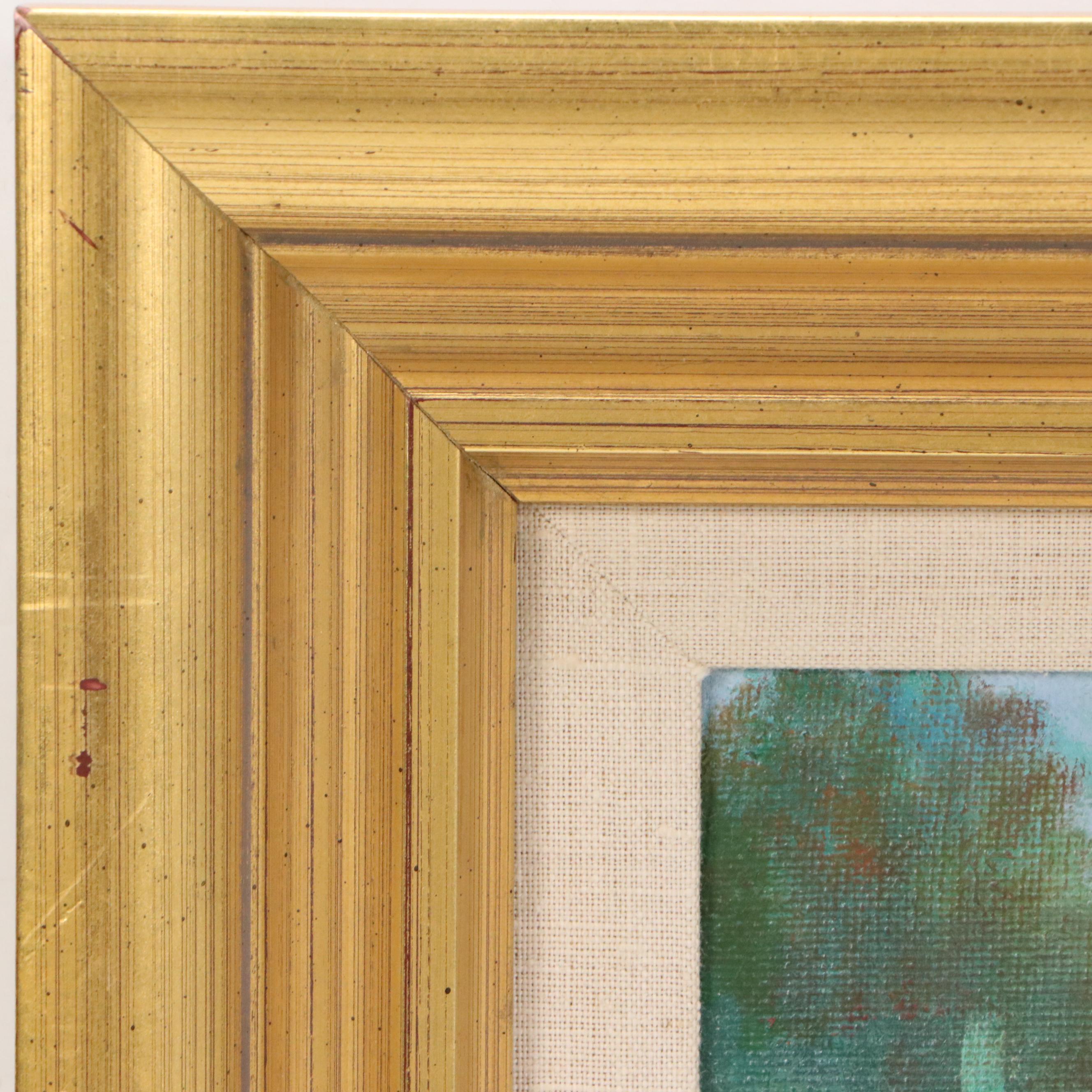 Greg Storer Street Scene Oil Painting "The Suburban," 1992