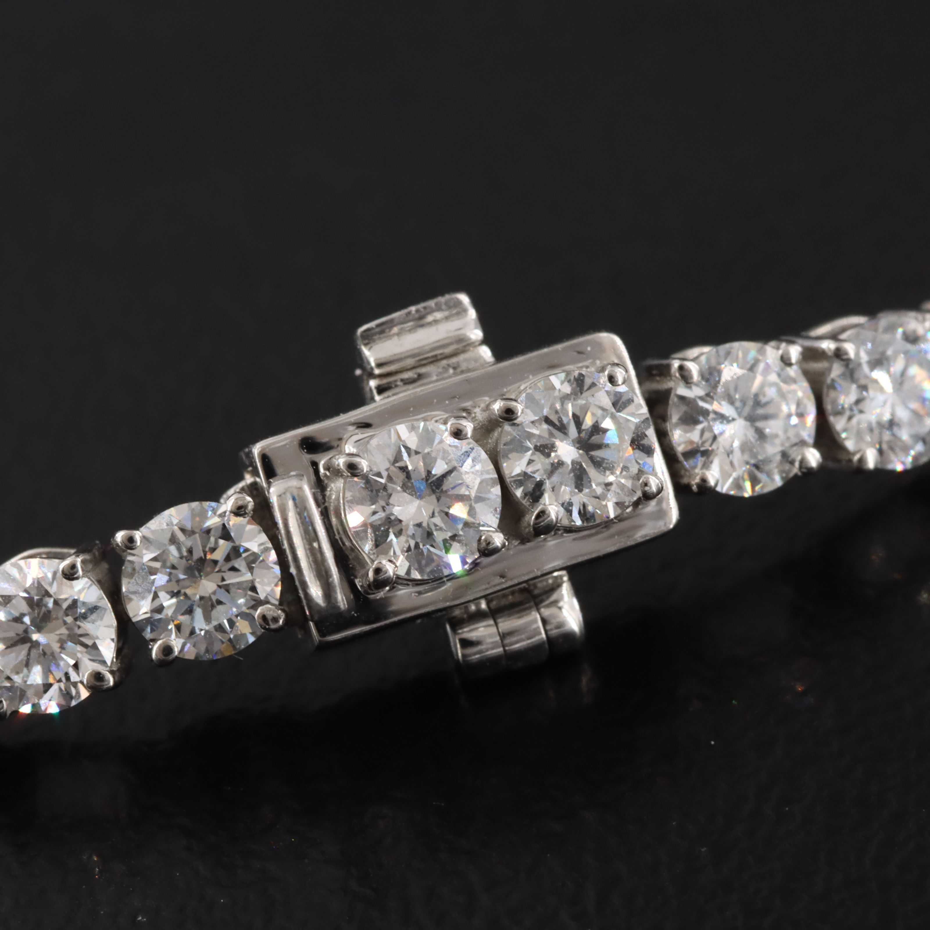 Platinum 9.29 CTW Lab Grown Diamond Line Bracelet