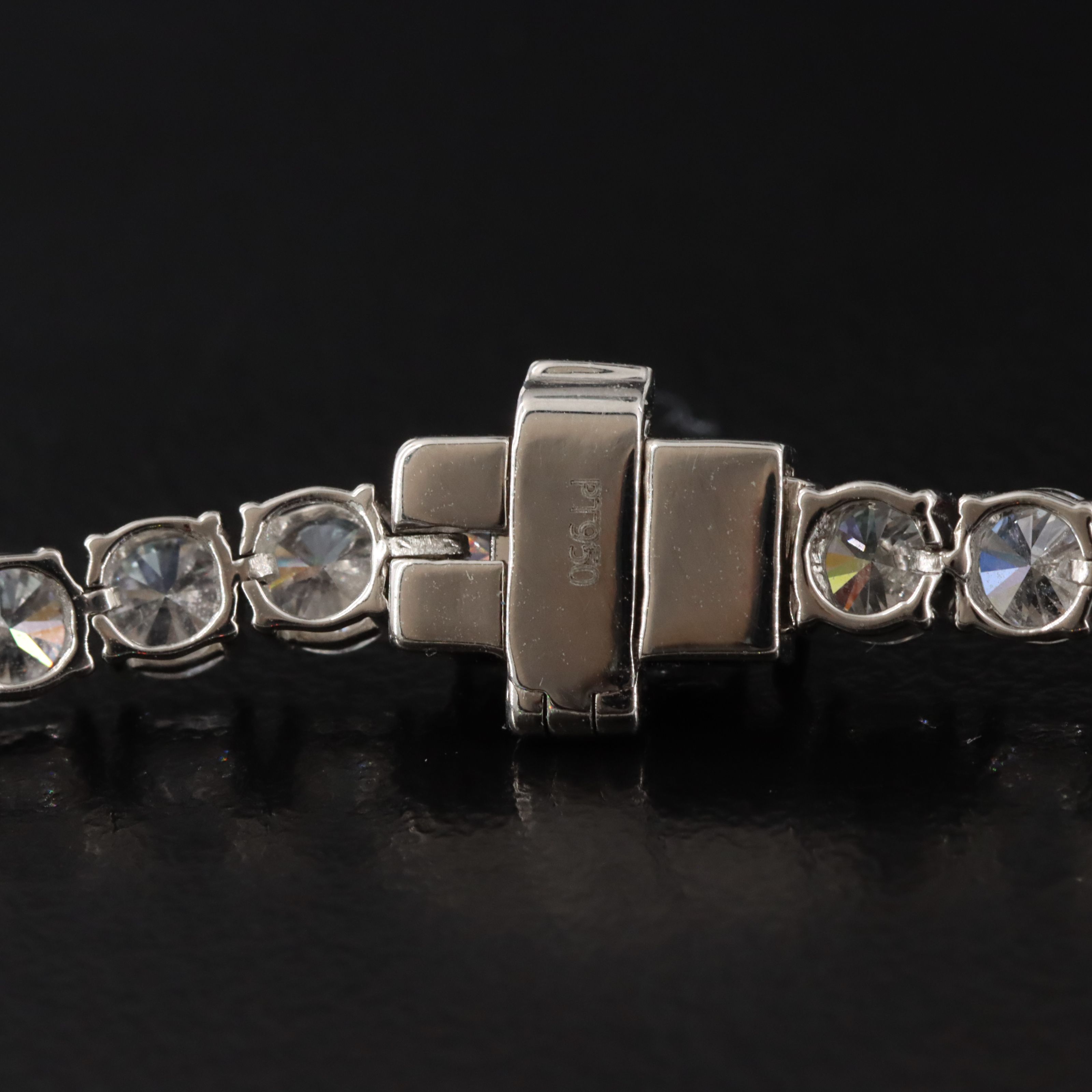 Platinum 9.29 CTW Lab Grown Diamond Line Bracelet