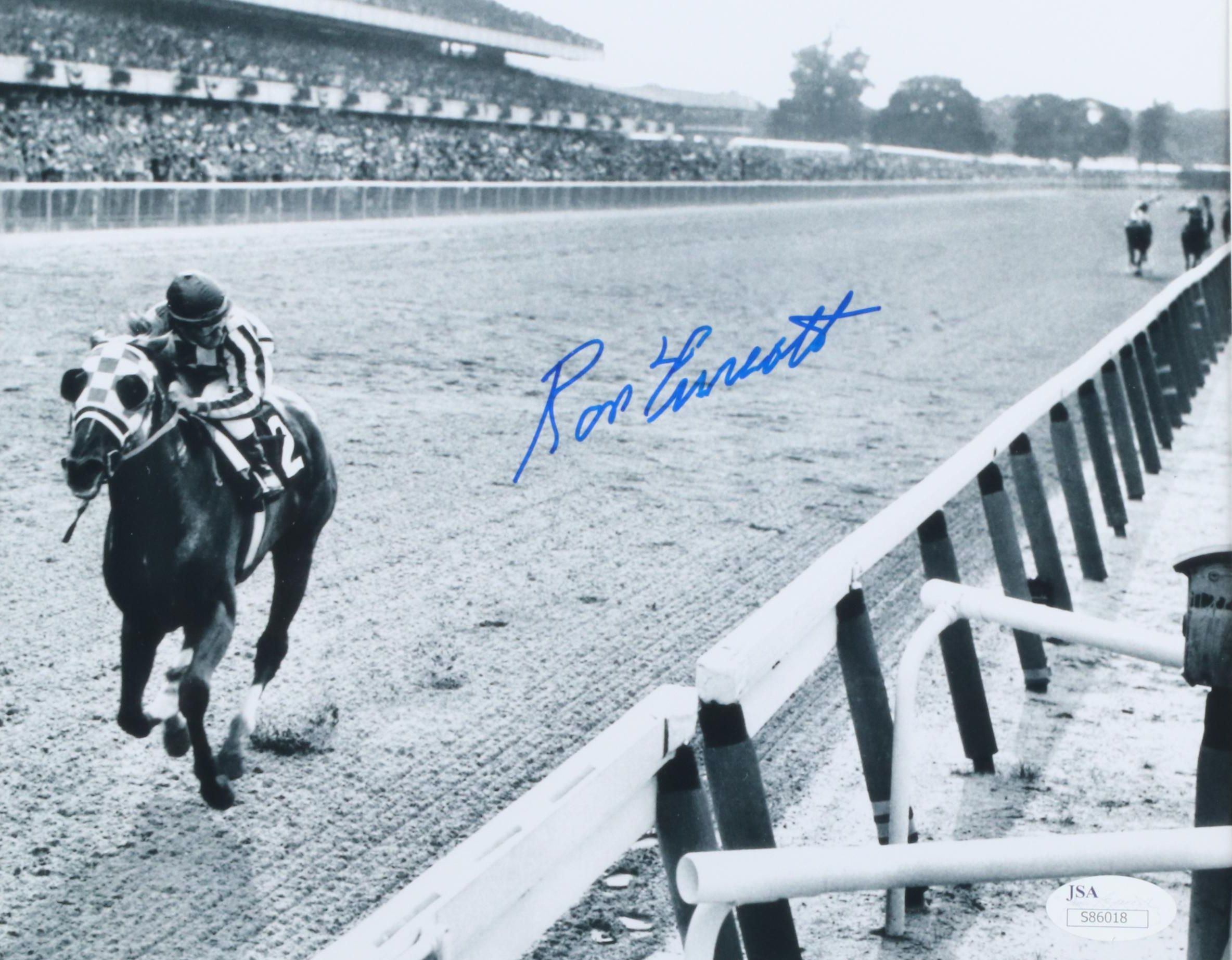 Ron Turcotte Signed Print Riding Secretariat for the Win, JSA
