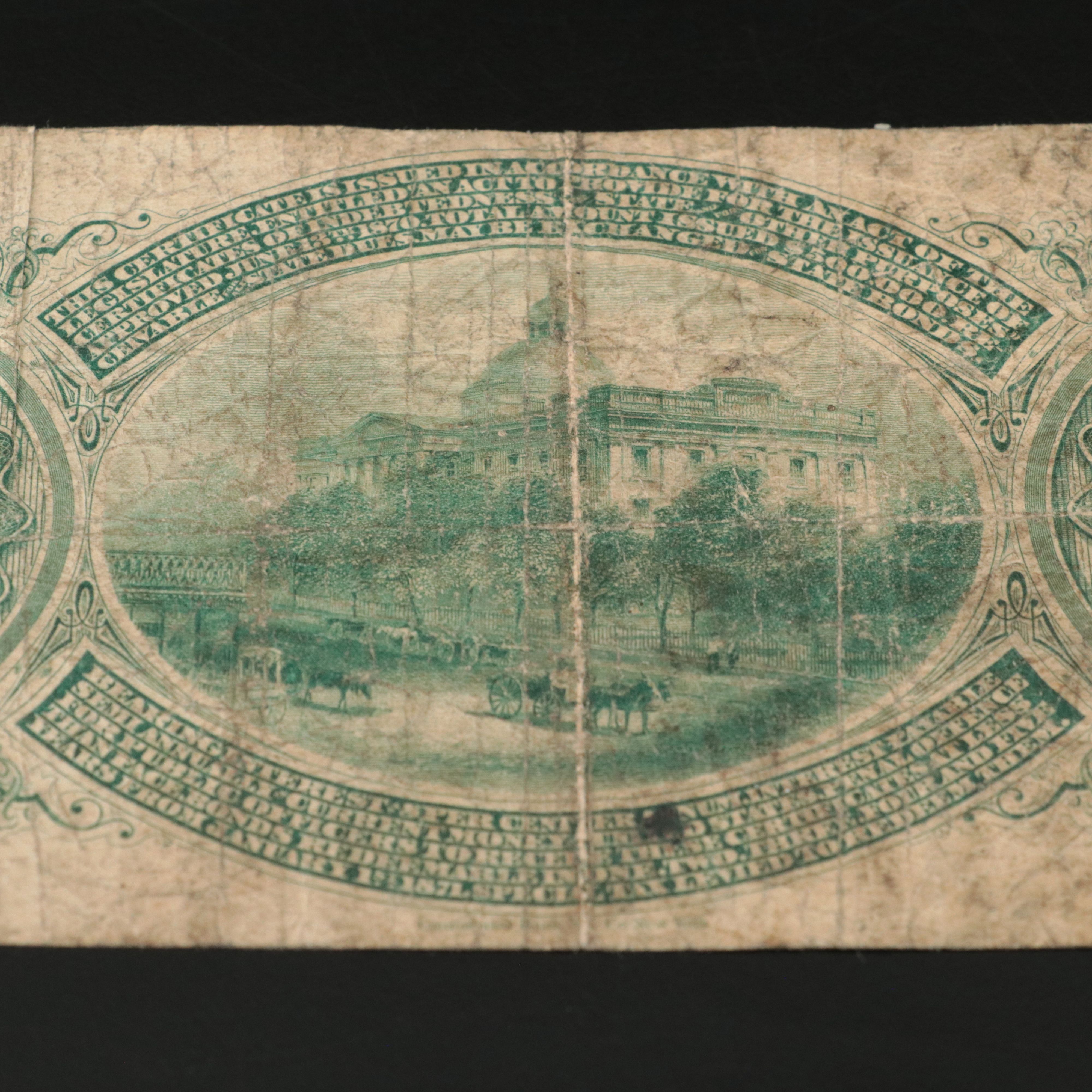 1870 Mississippi Three Dollar Obsolete Bank Note