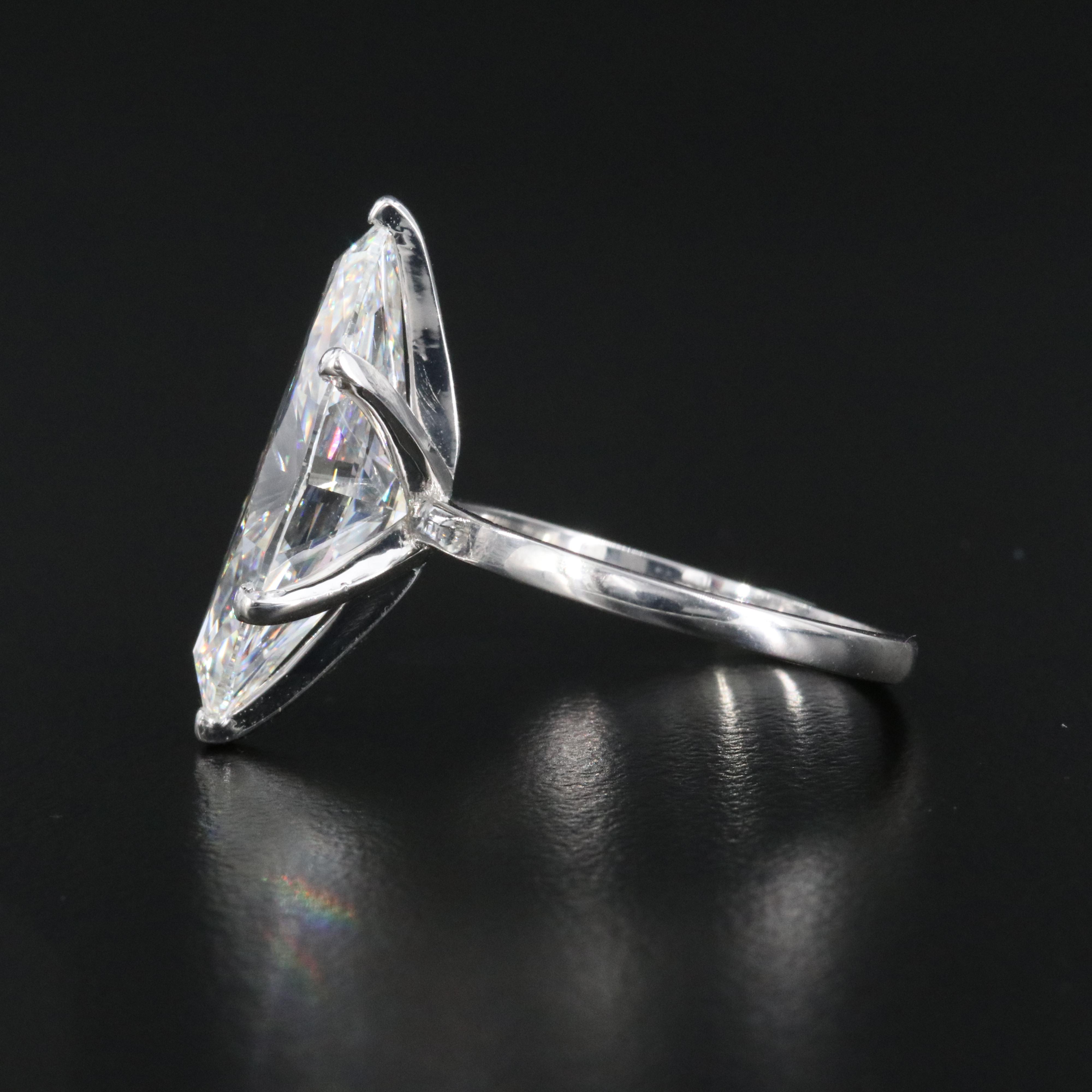 18K 7.01 CT Lab Grown Diamond Solitaire Ring with IGI Report