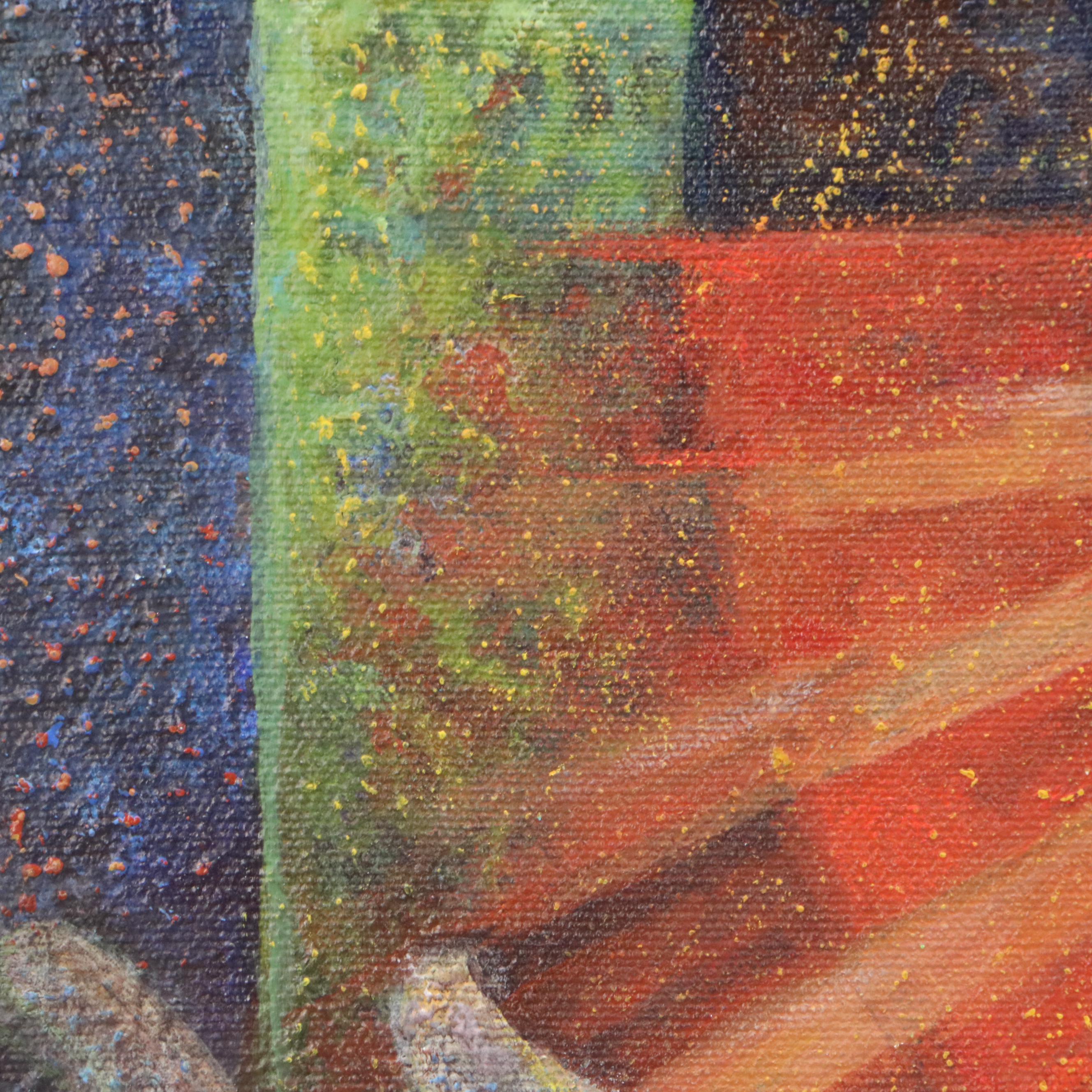 Subhendu Biswas Acrylic Painting "Play of Power," 21st Century