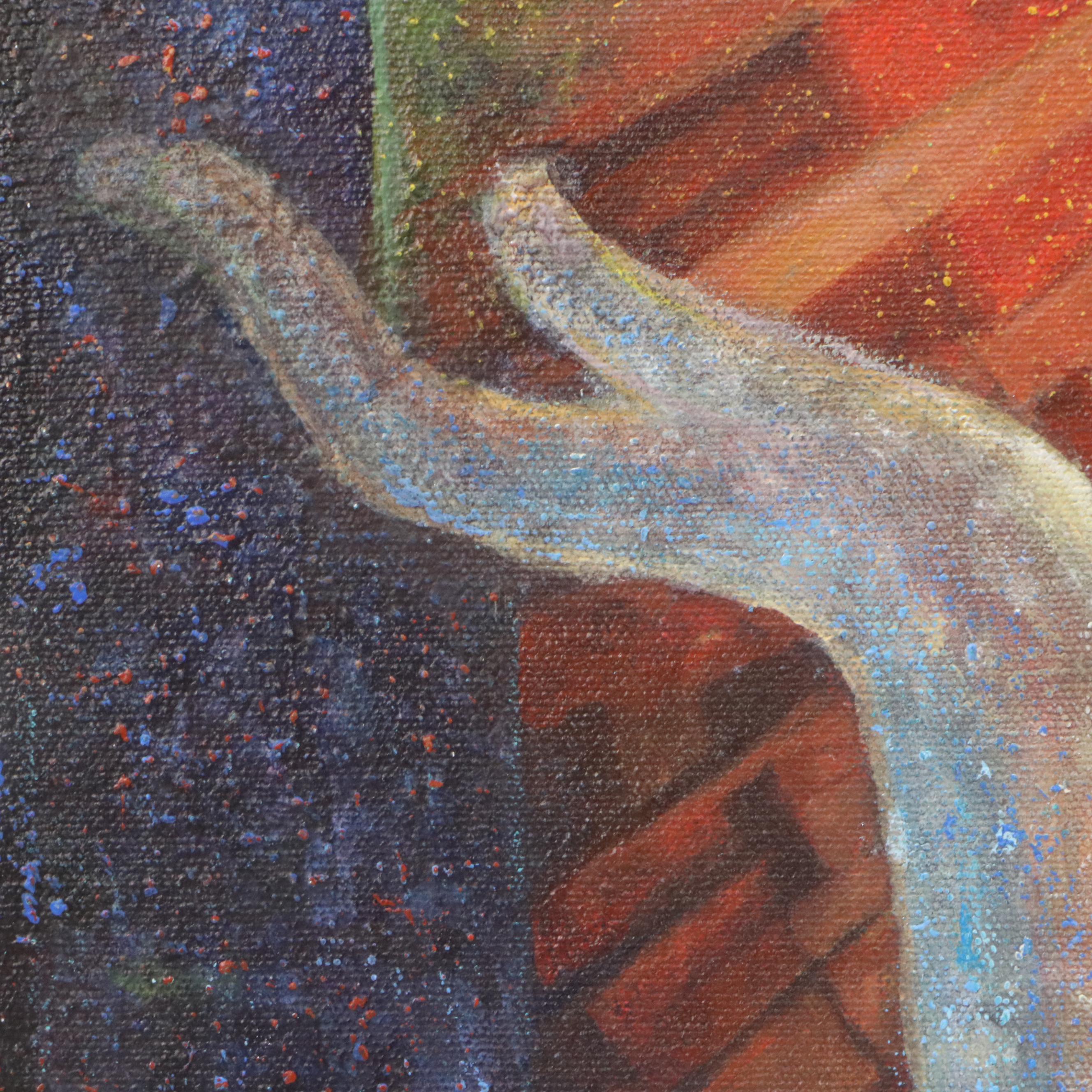 Subhendu Biswas Acrylic Painting "Play of Power," 21st Century