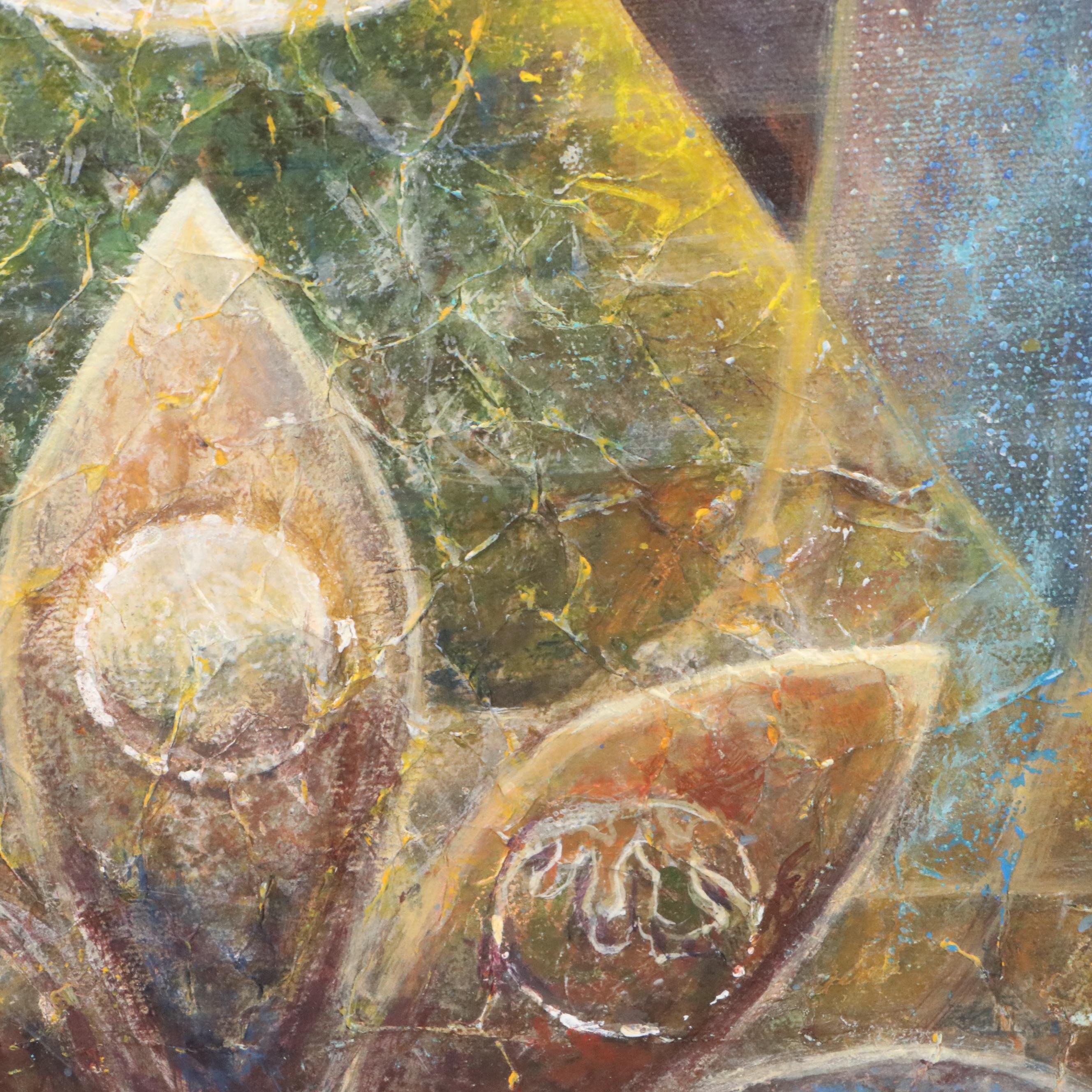 Subhendu Biswas Acrylic Painting "Play of Power," 21st Century