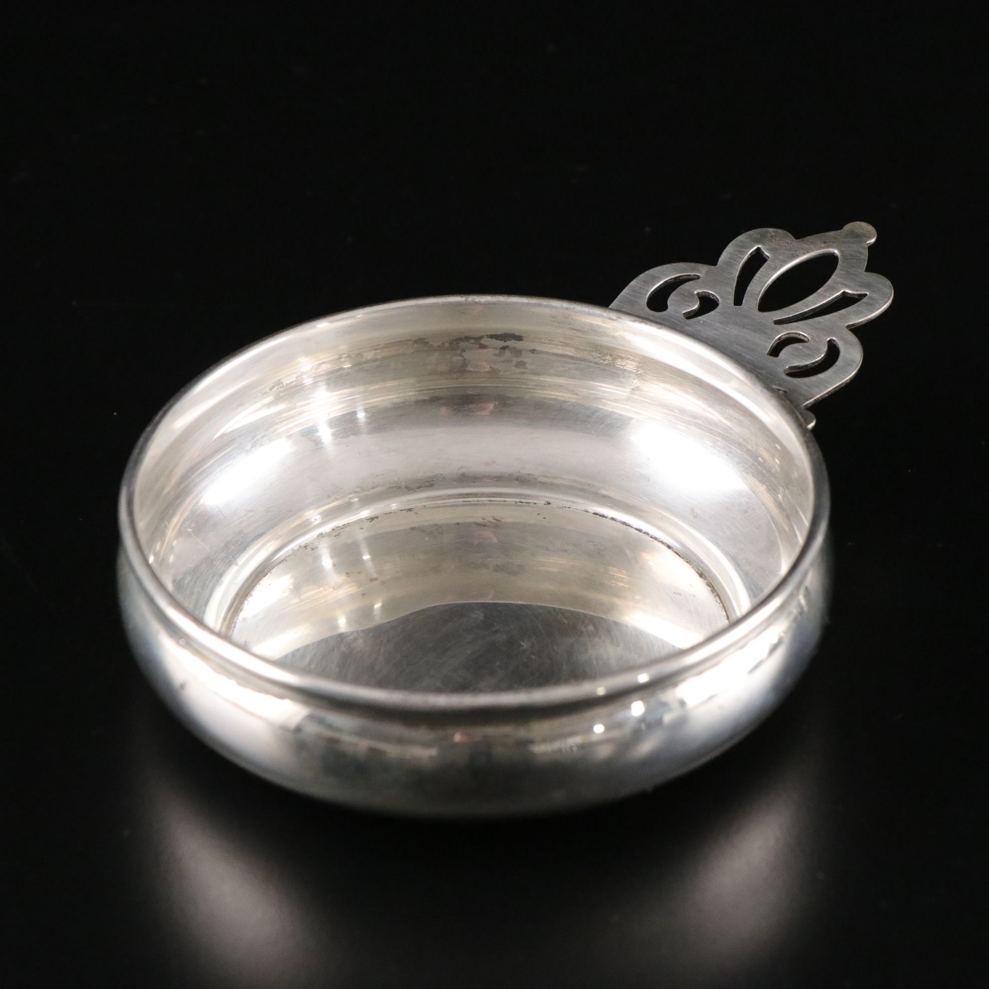 Sterling Salt & Pepper Shakers & Cups with Silver Plate Porridge Bowls