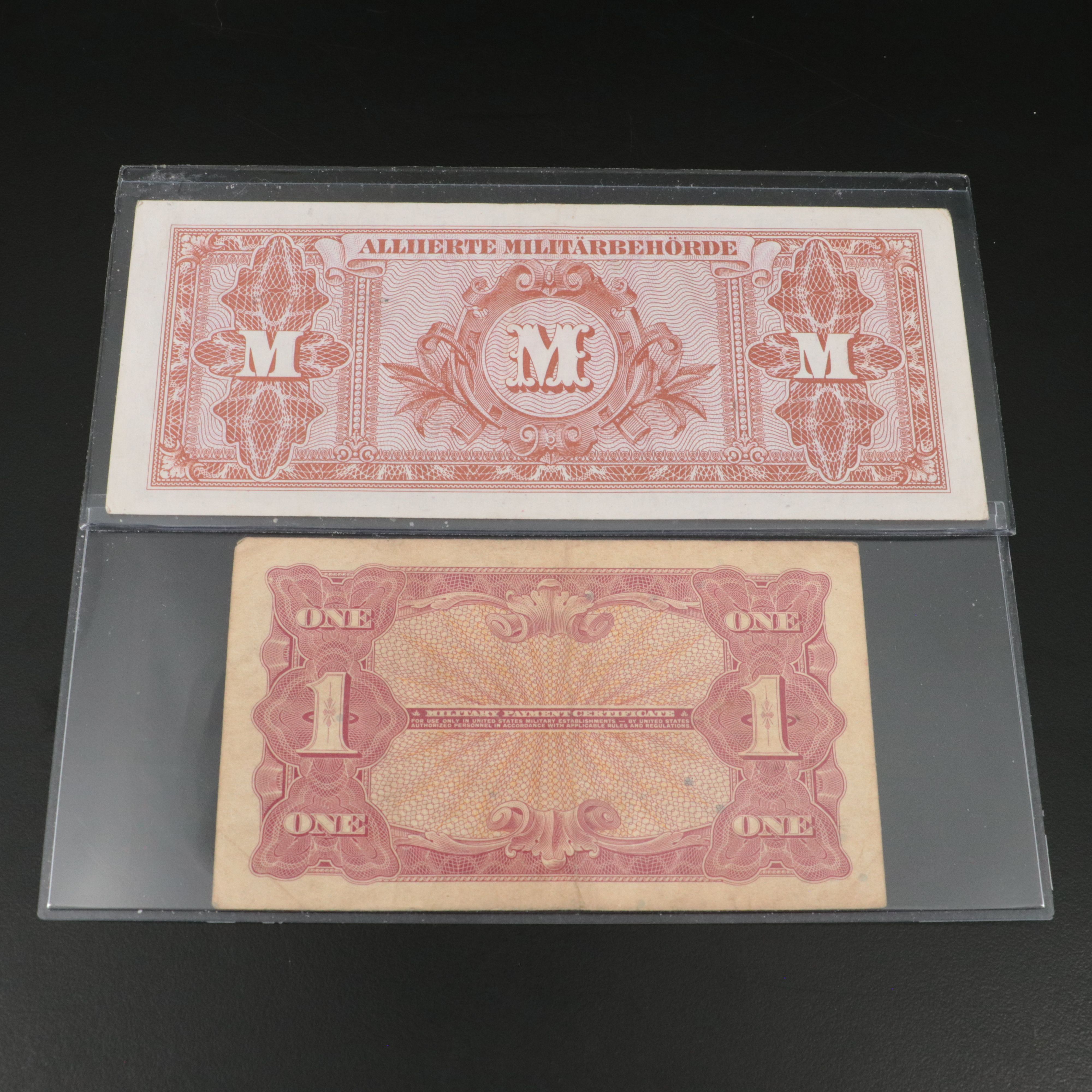 Collection of Six Military Payment Certificates