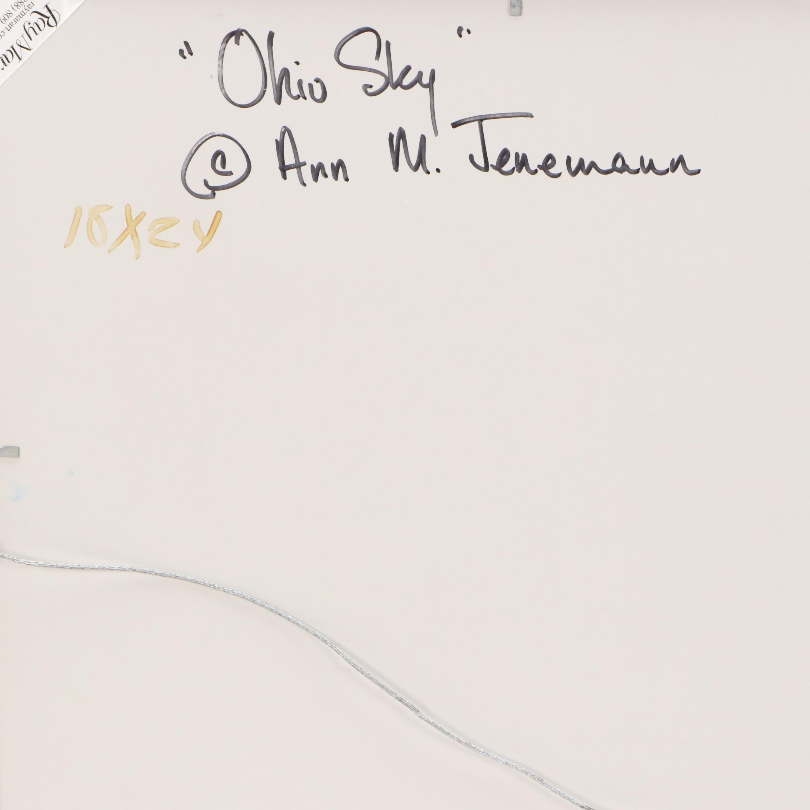 Ann Jenemann Atmospheric Landscape "Ohio Sky," 21st Century