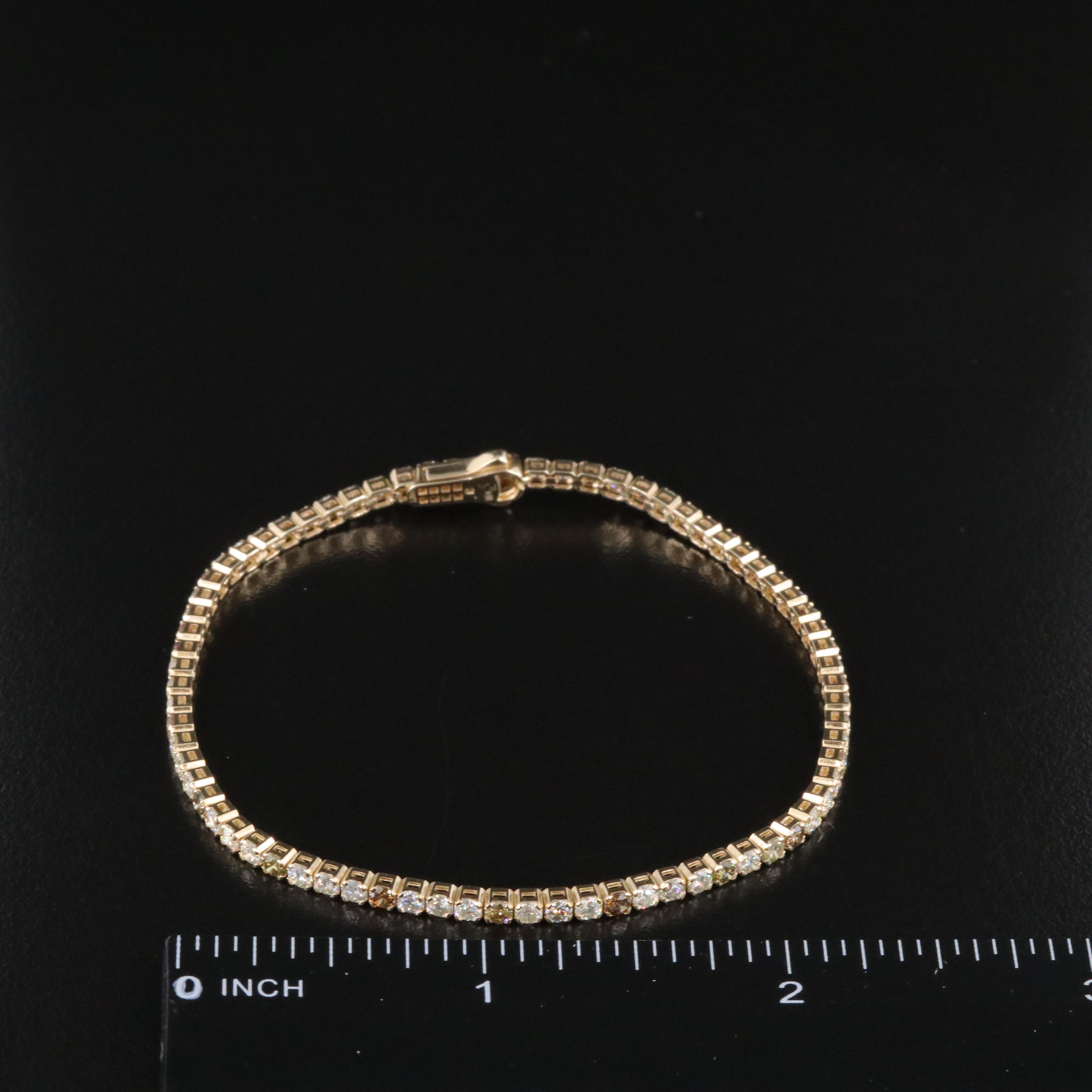 14K 4.00 CTW Diamond Line Bracelet with IGI Jewelry Report