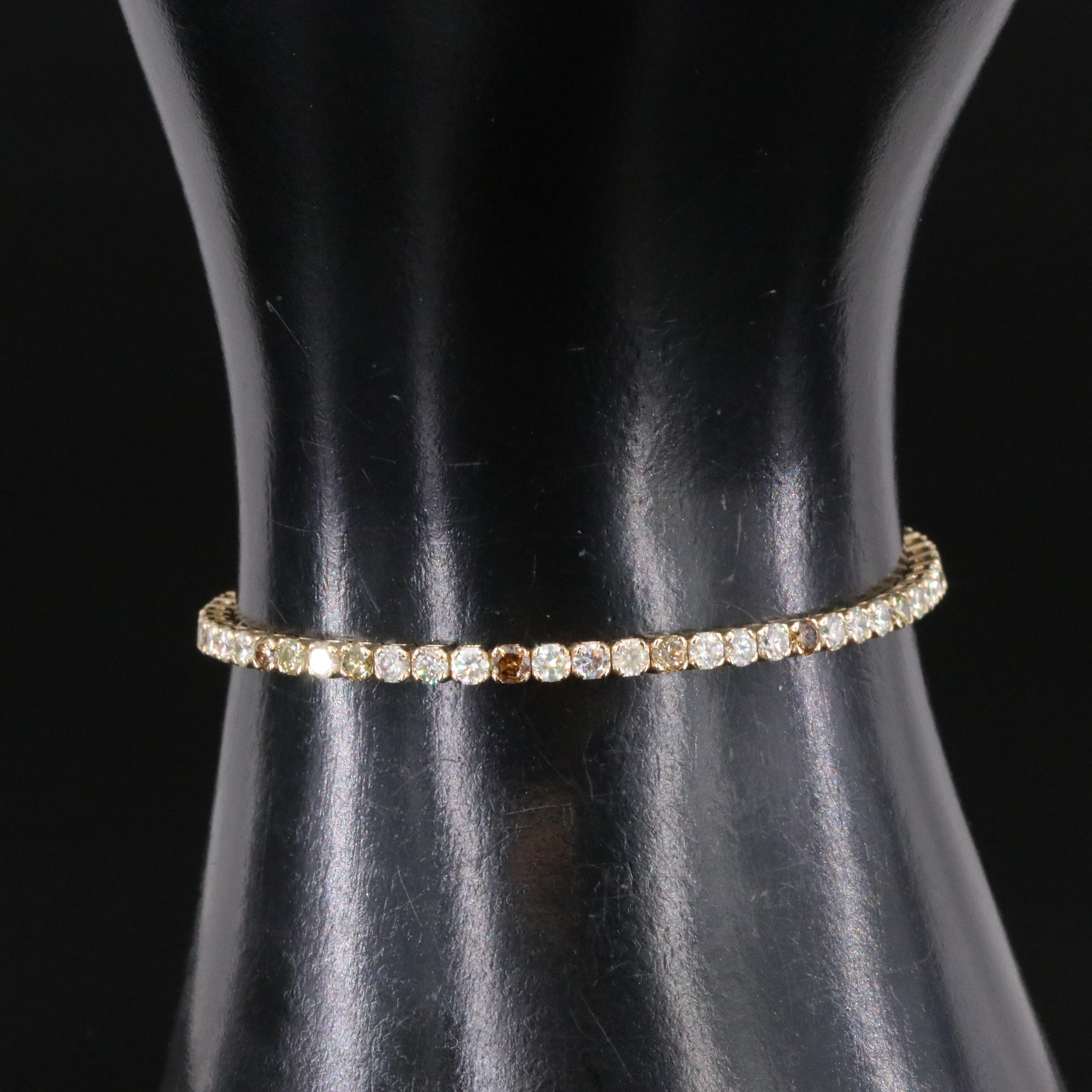 14K 4.00 CTW Diamond Line Bracelet with IGI Jewelry Report