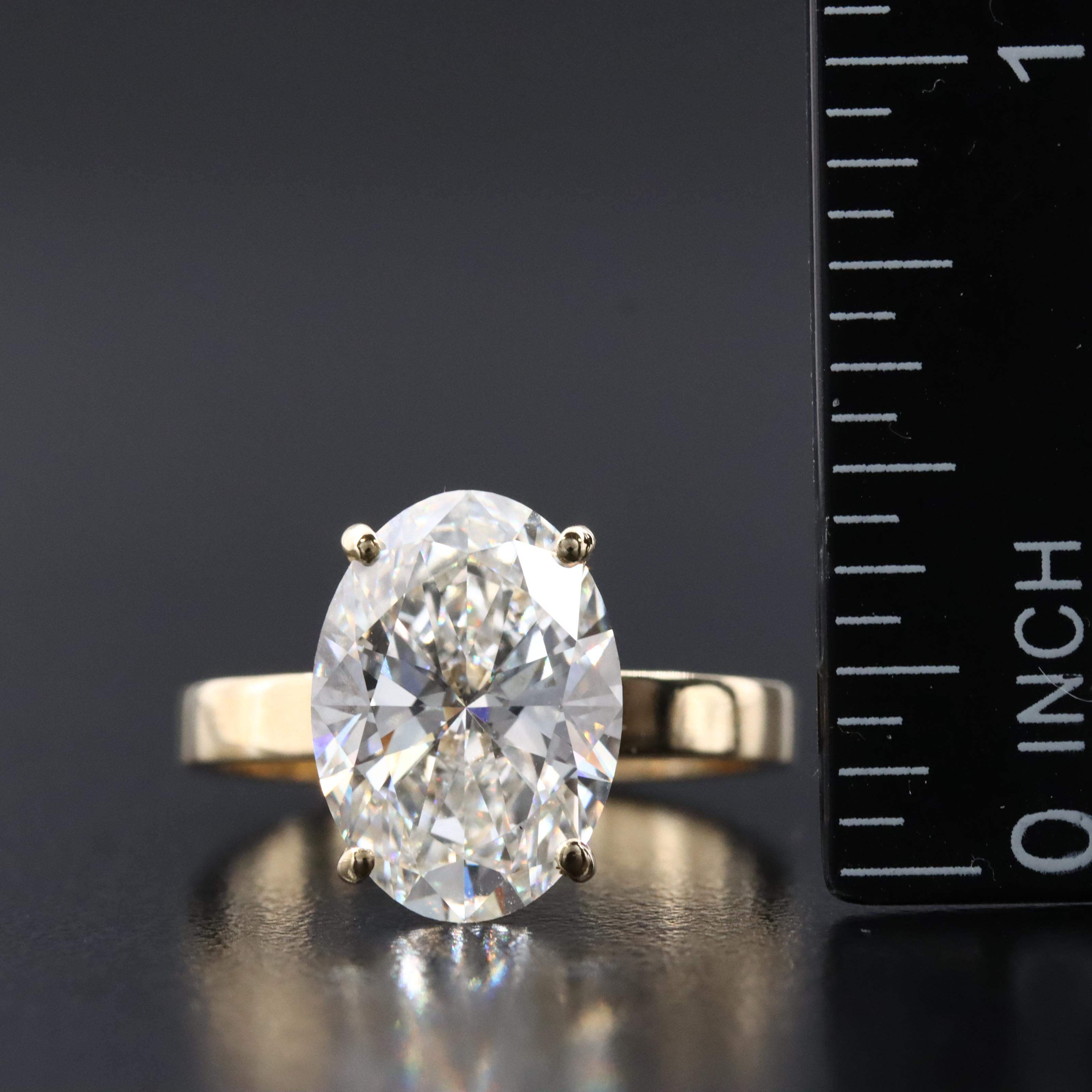 14K 5.04 CT Lab Grown Diamond Ring with IGI Report