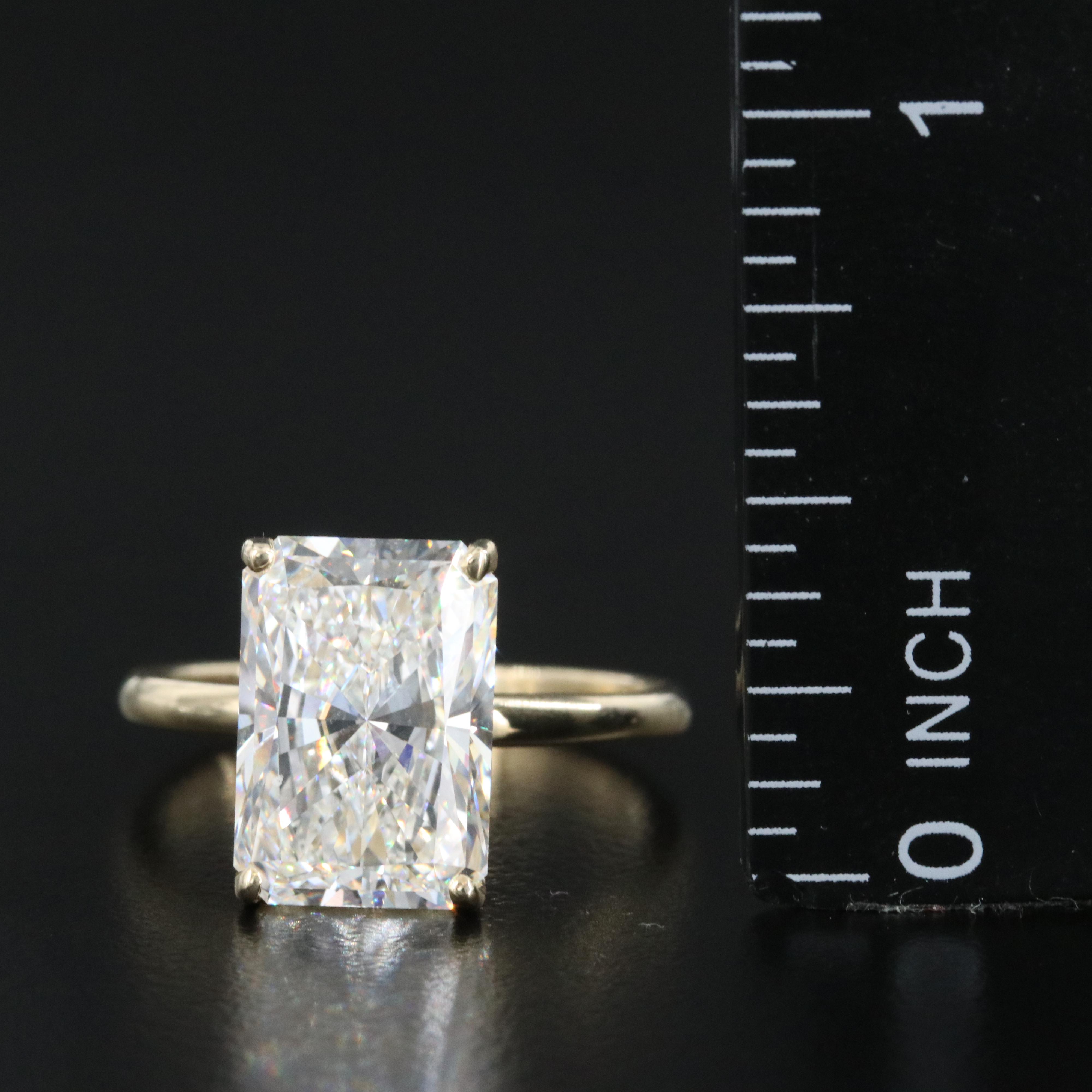 14K 5.07 CT Lab Grown Diamond Solitaire Ring with IGI Report