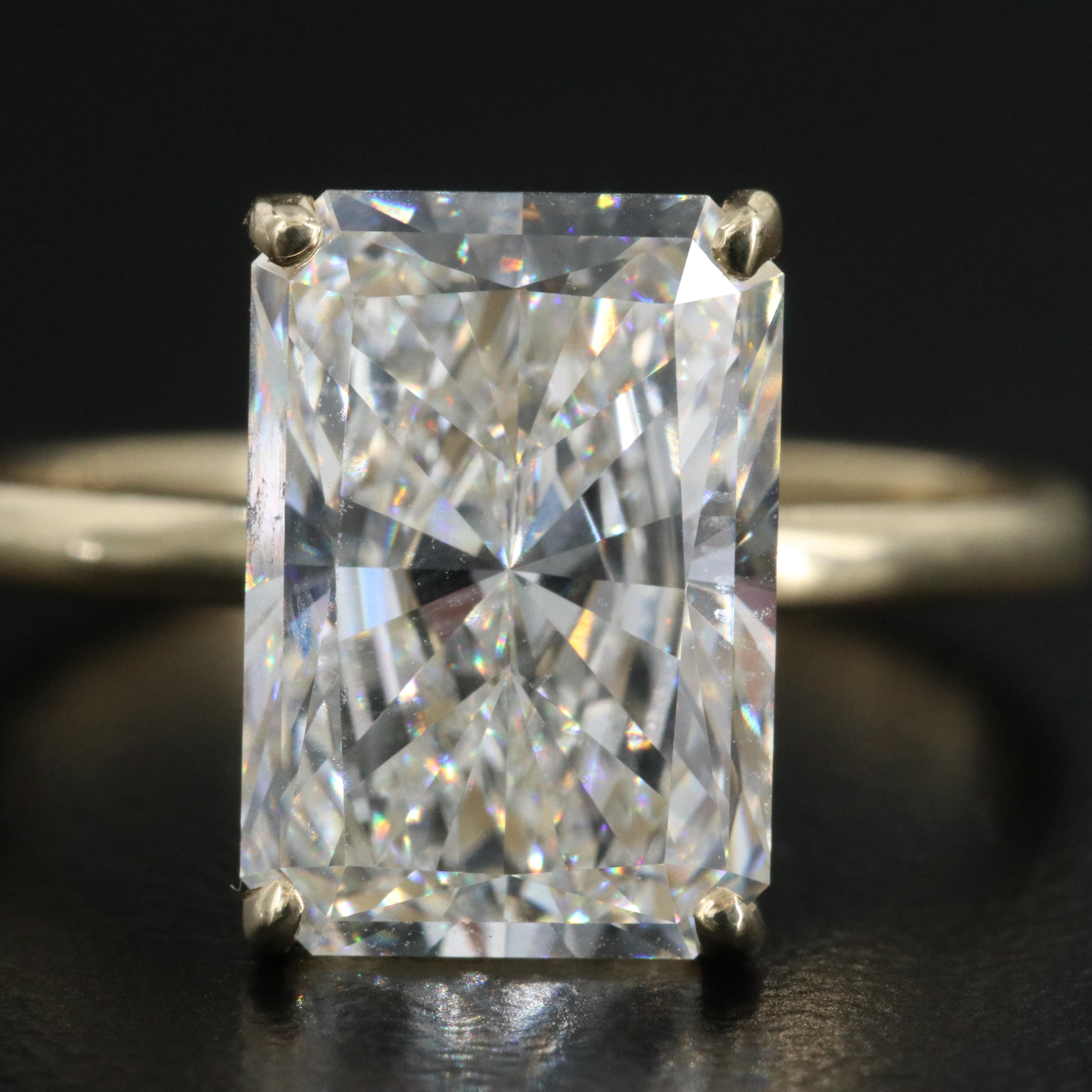 14K 5.07 CT Lab Grown Diamond Solitaire Ring with IGI Report