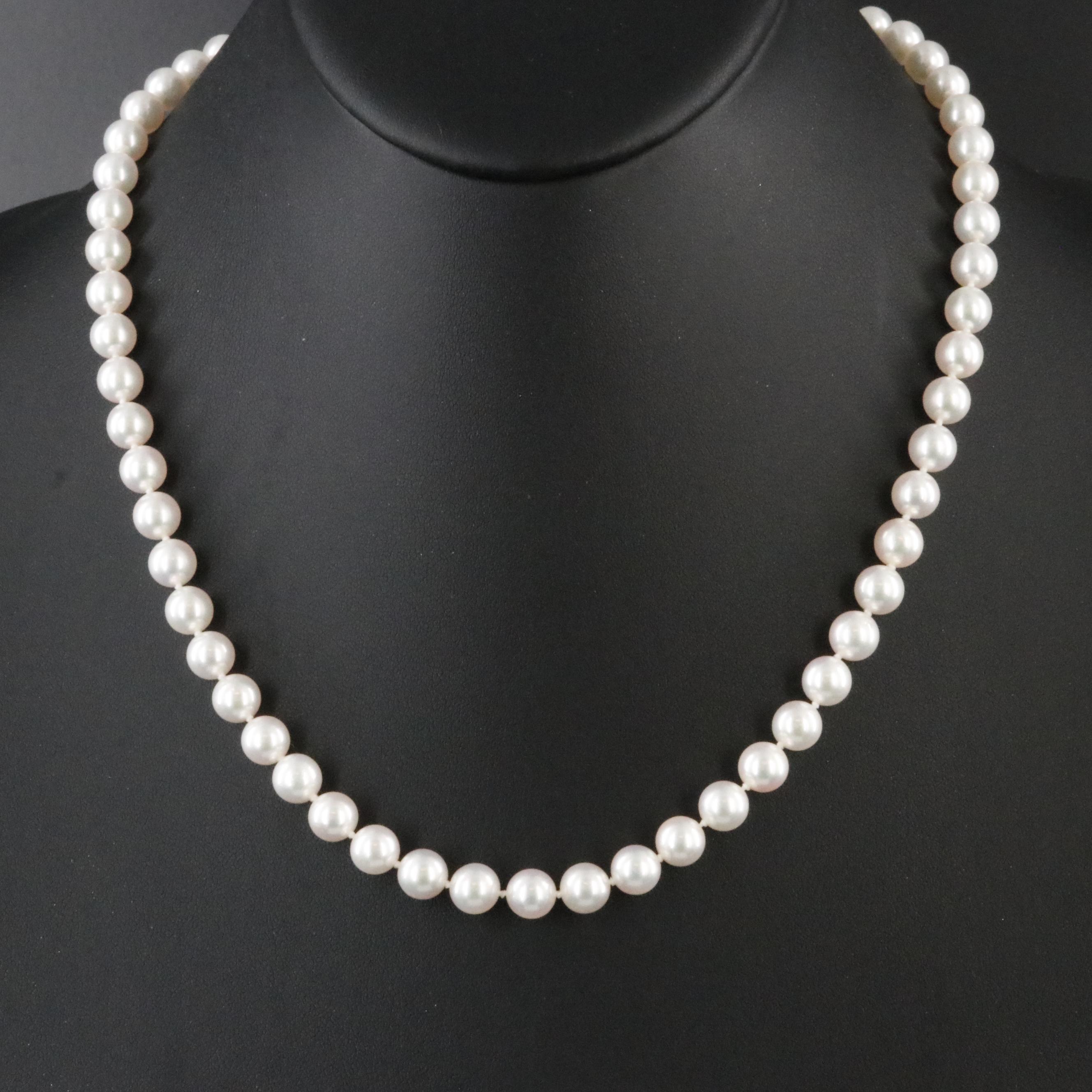 Pearl Necklace with 14K Clasp