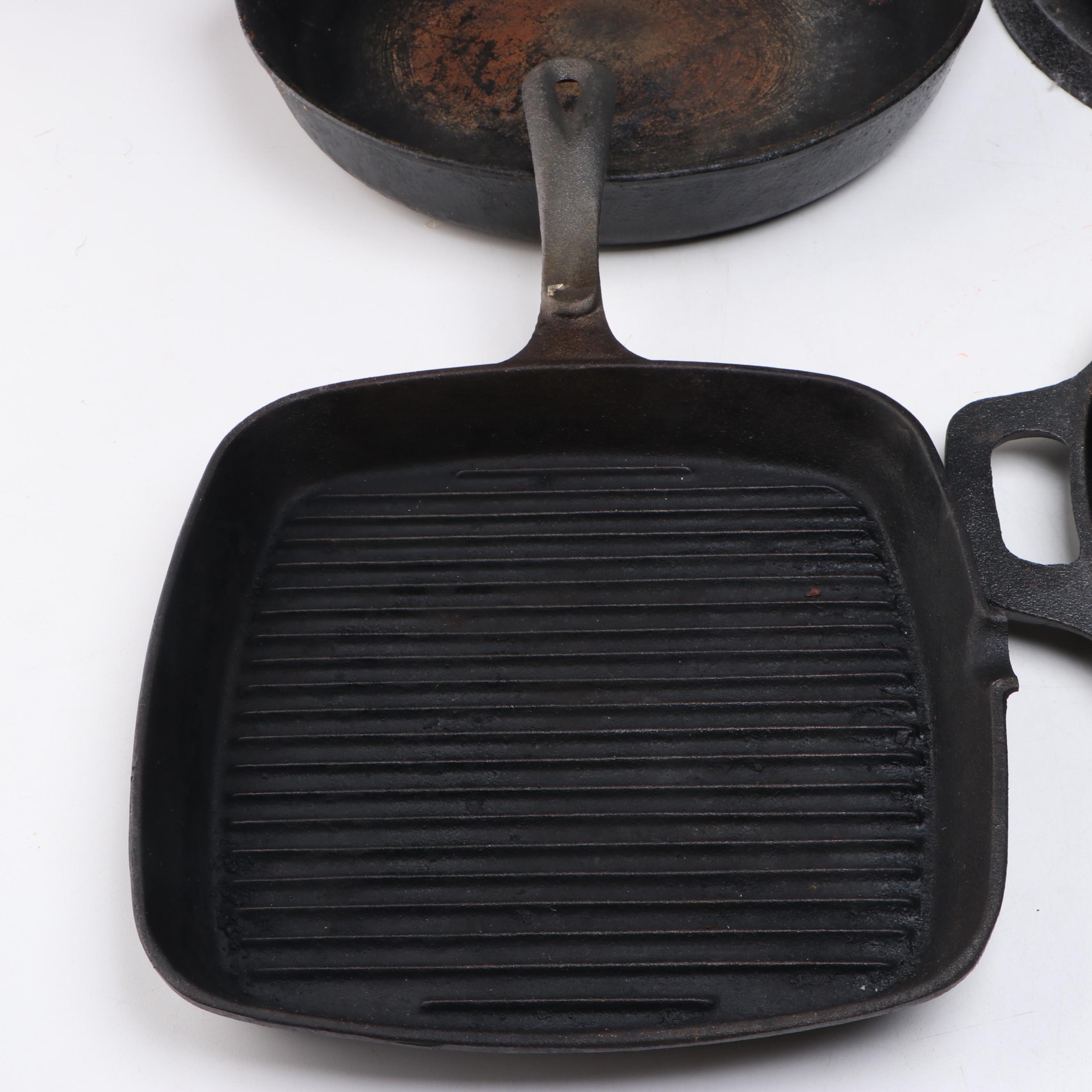 Benjamin & Medwin Square Grill Pan, Cornstick Pan and Other Cast Iron Cookware