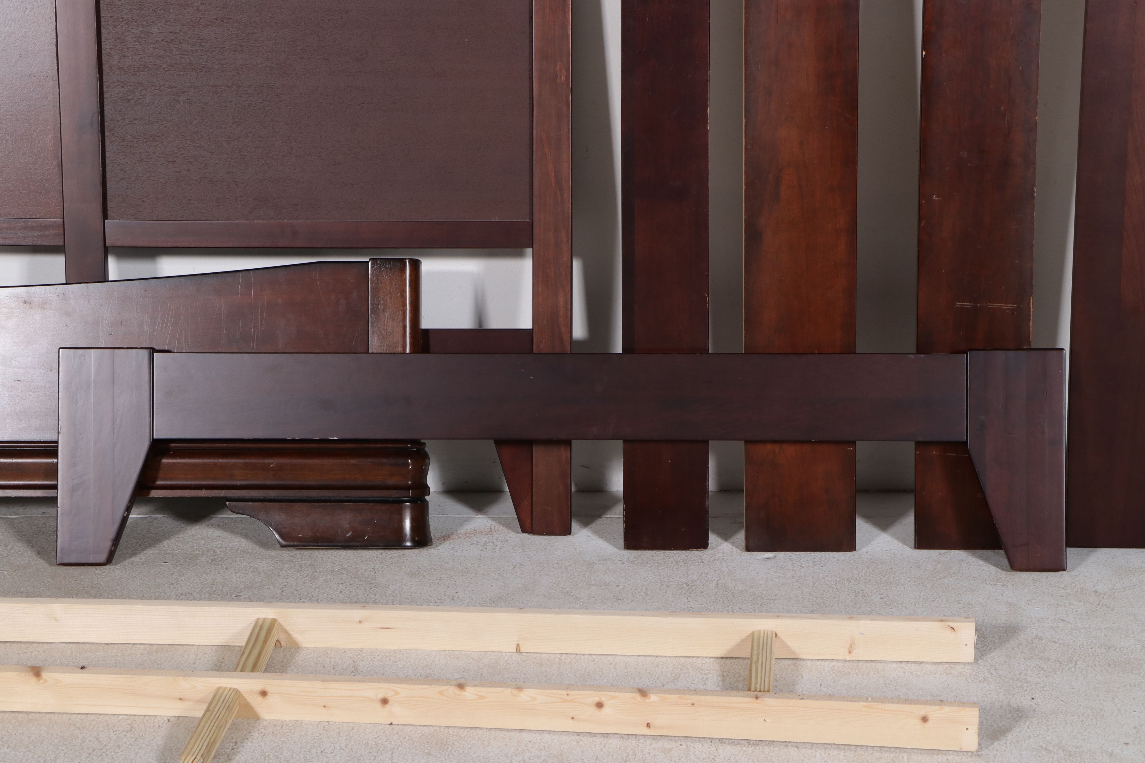 Havertys Queen Size Bed Frame and Illuminated Nightstand