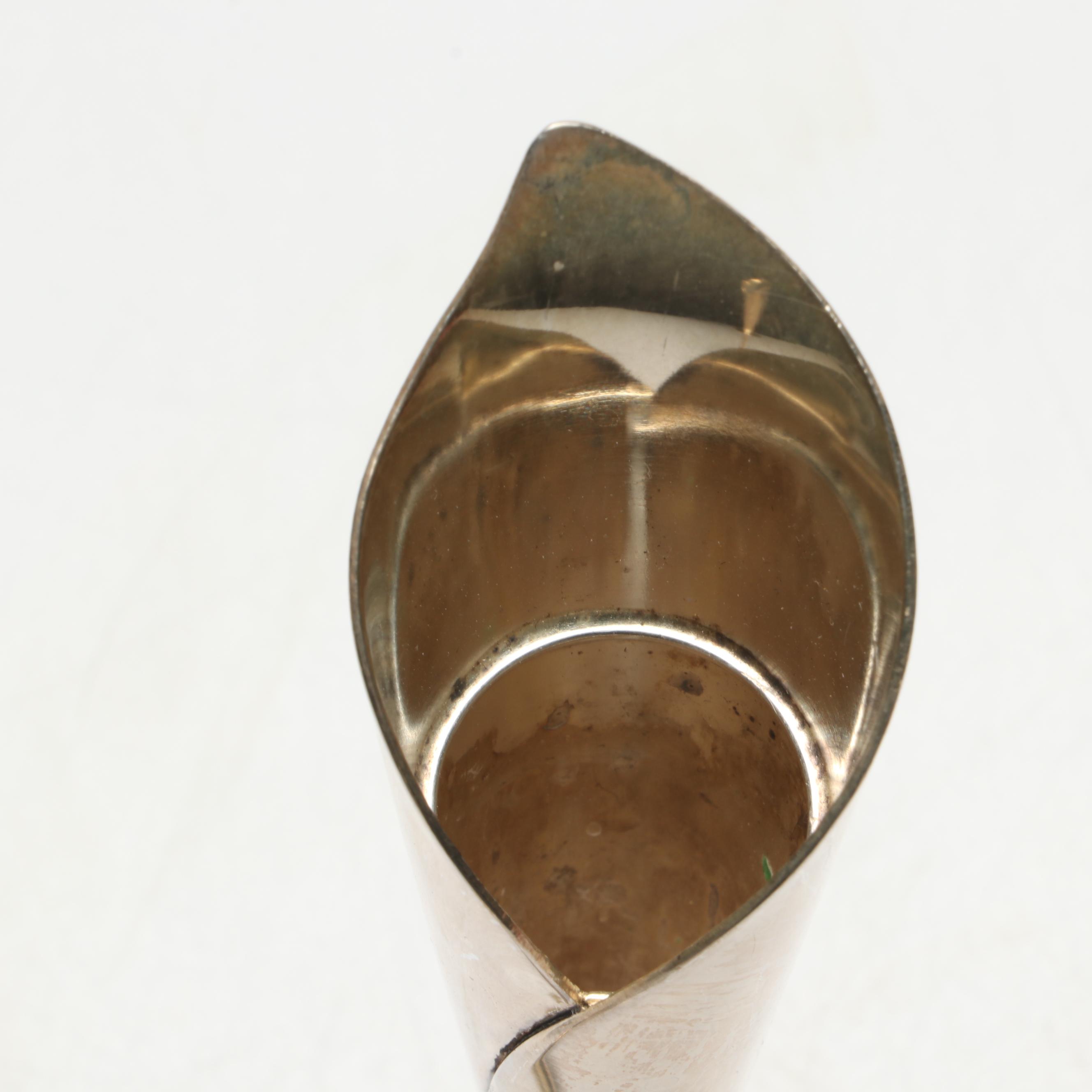 Pair of Hans Jensen Silver Plate Calla Lily Candle Holders