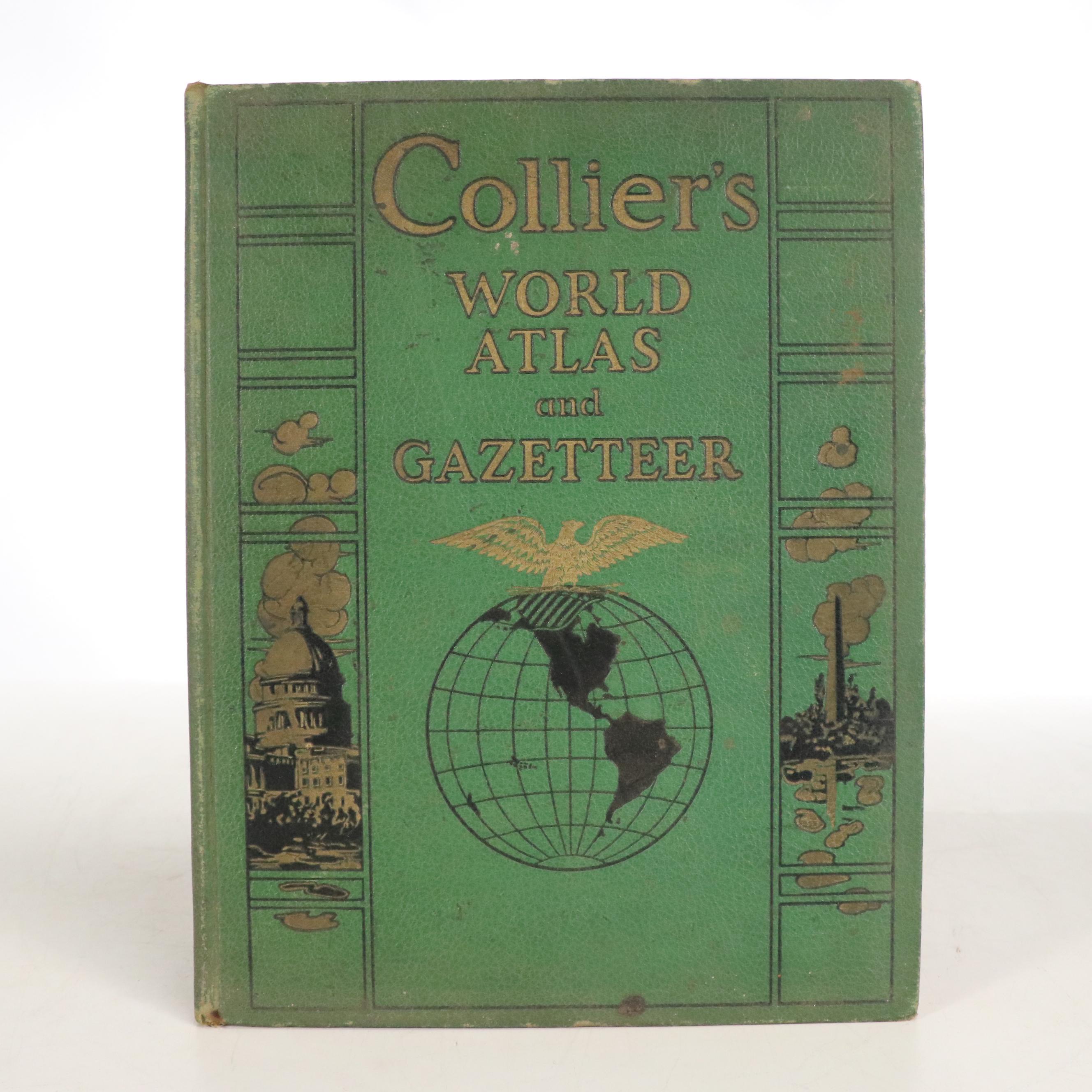 "Collier's World Atlas and Gazetteer," Mid-20th Century
