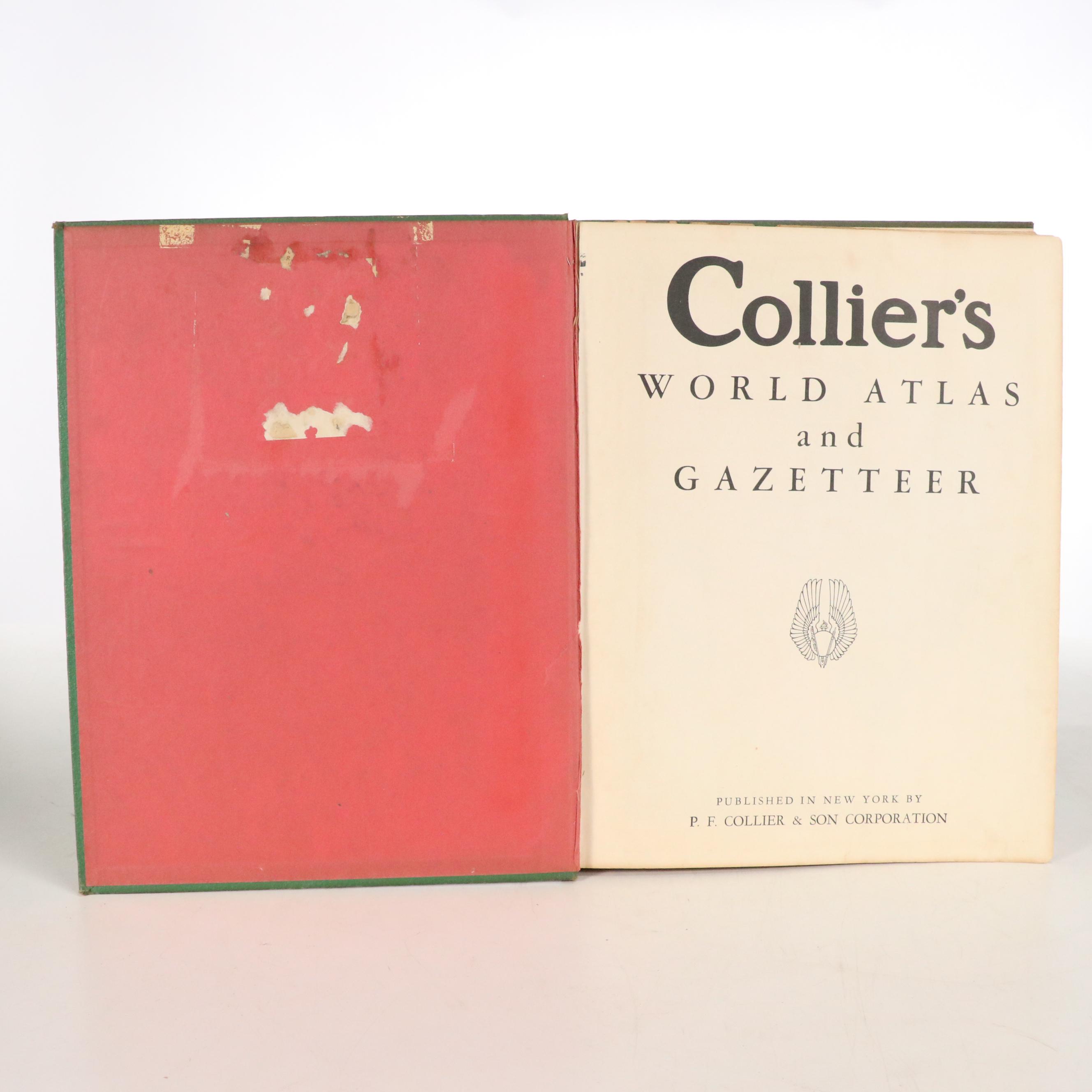 "Collier's World Atlas and Gazetteer," Mid-20th Century