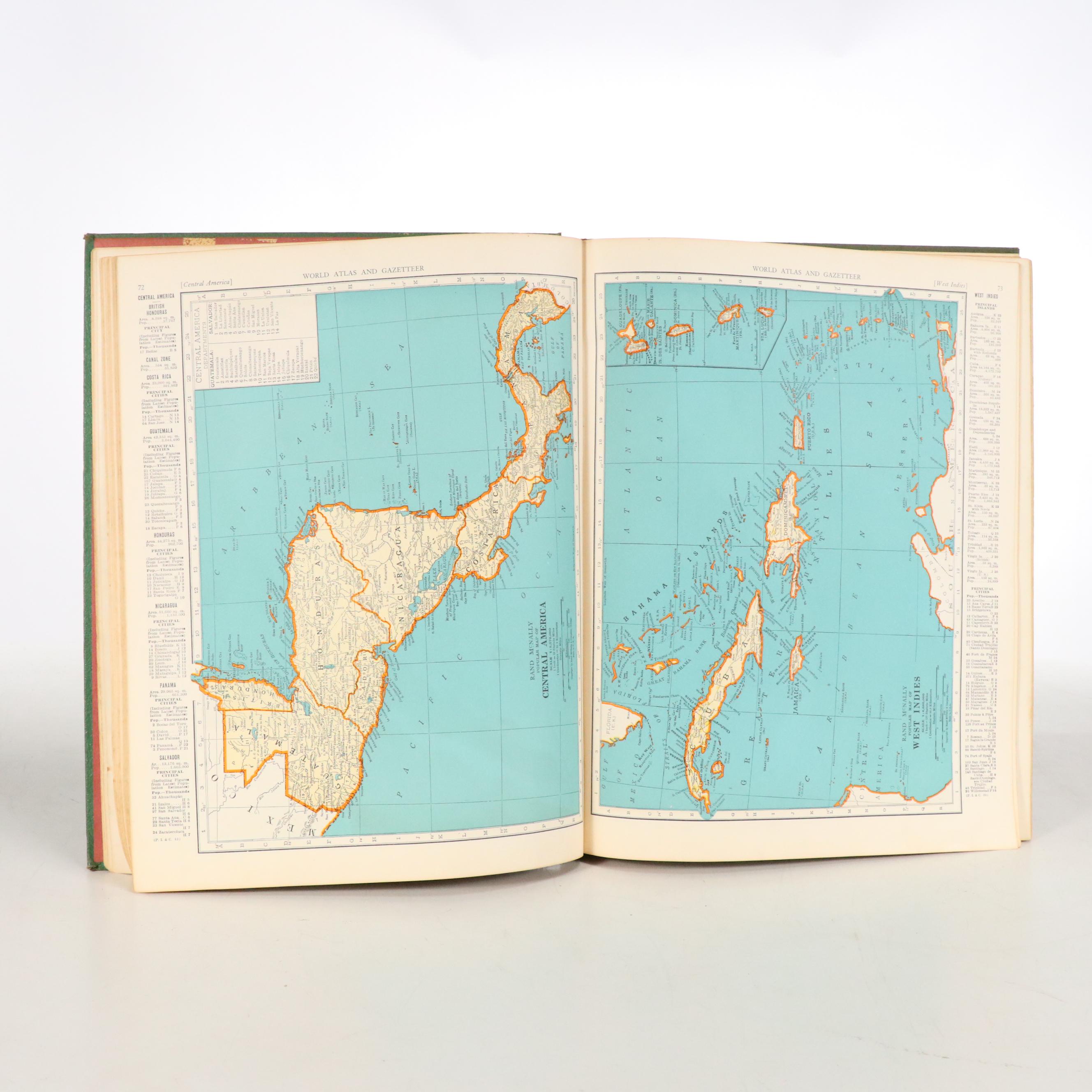 "Collier's World Atlas and Gazetteer," Mid-20th Century