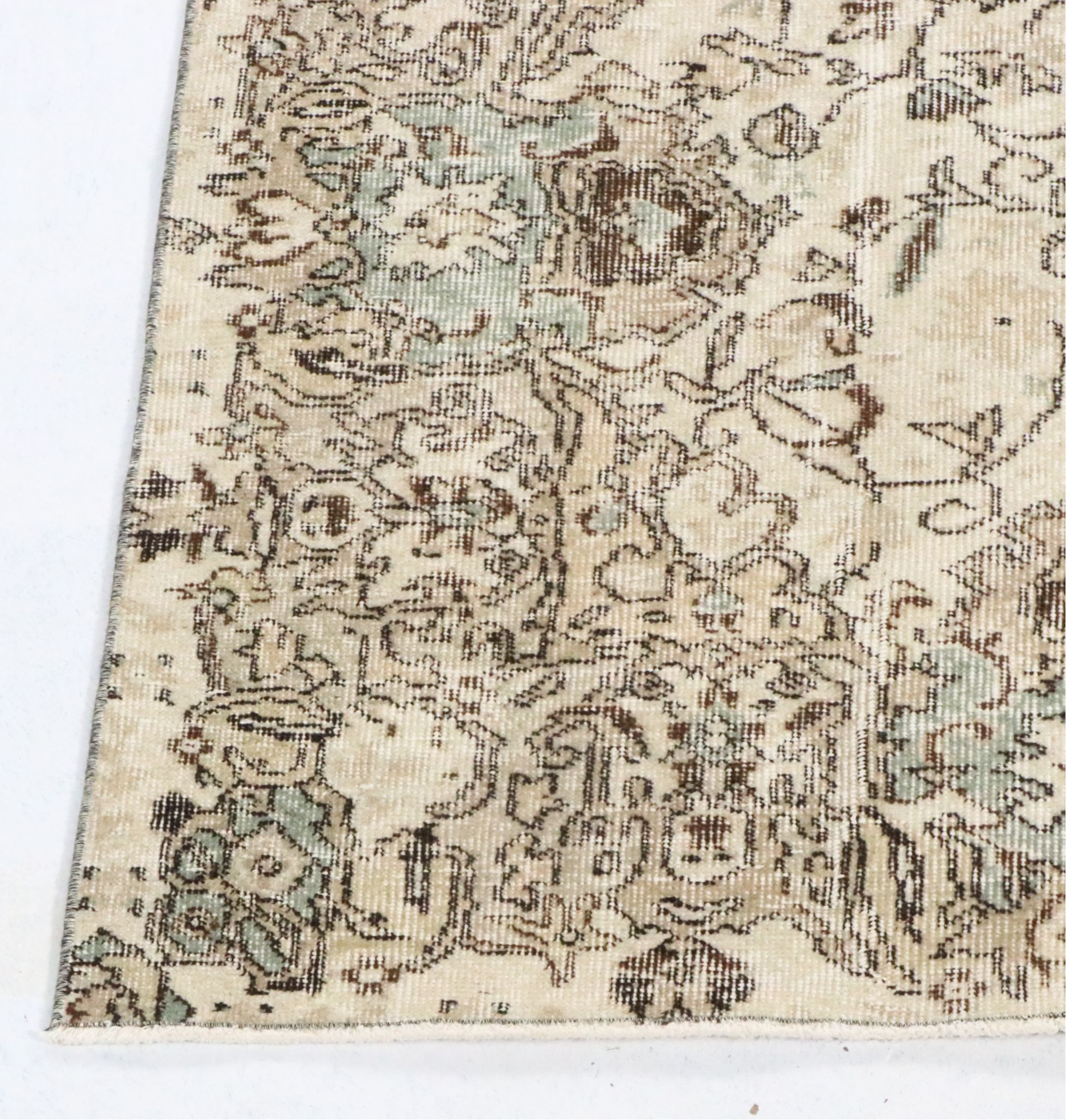 5'3 x 8'6 Hand-Knotted with Shaved, Overdyed Turkish Area Rug