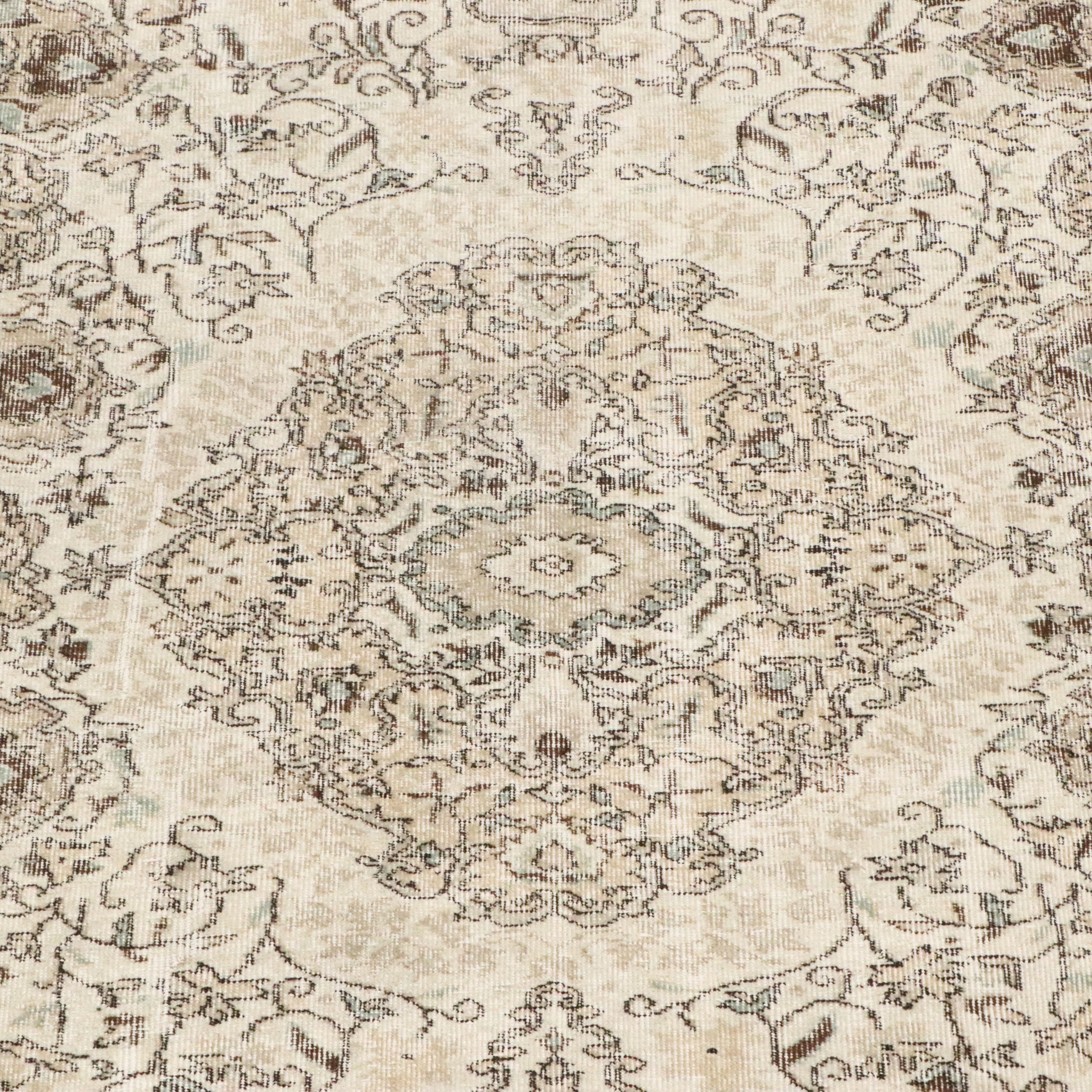 5'3 x 8'6 Hand-Knotted with Shaved, Overdyed Turkish Area Rug