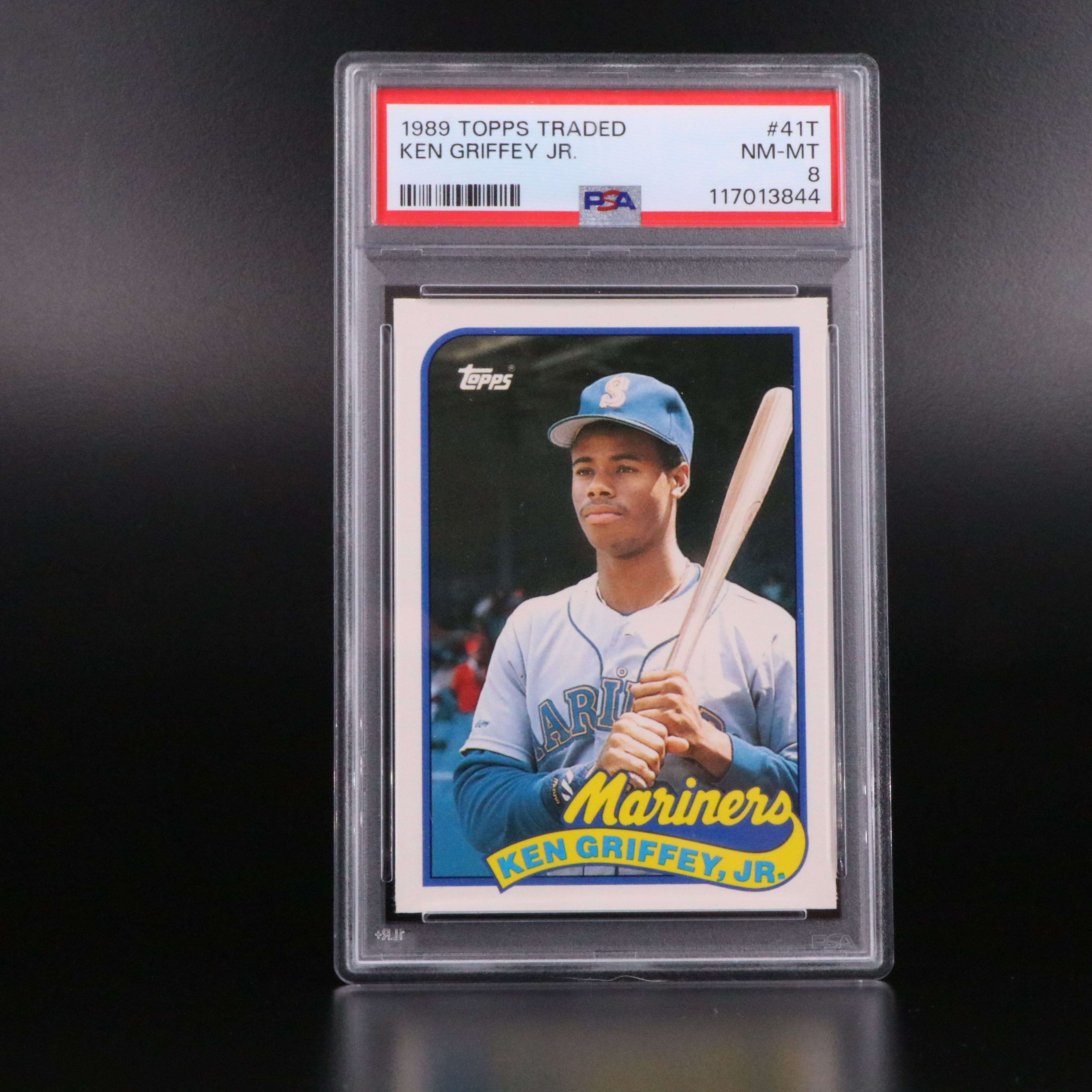 1989 Topps Traded Ken Griffey Jr. Rookie Baseball Card Graded PSA 8 with More
