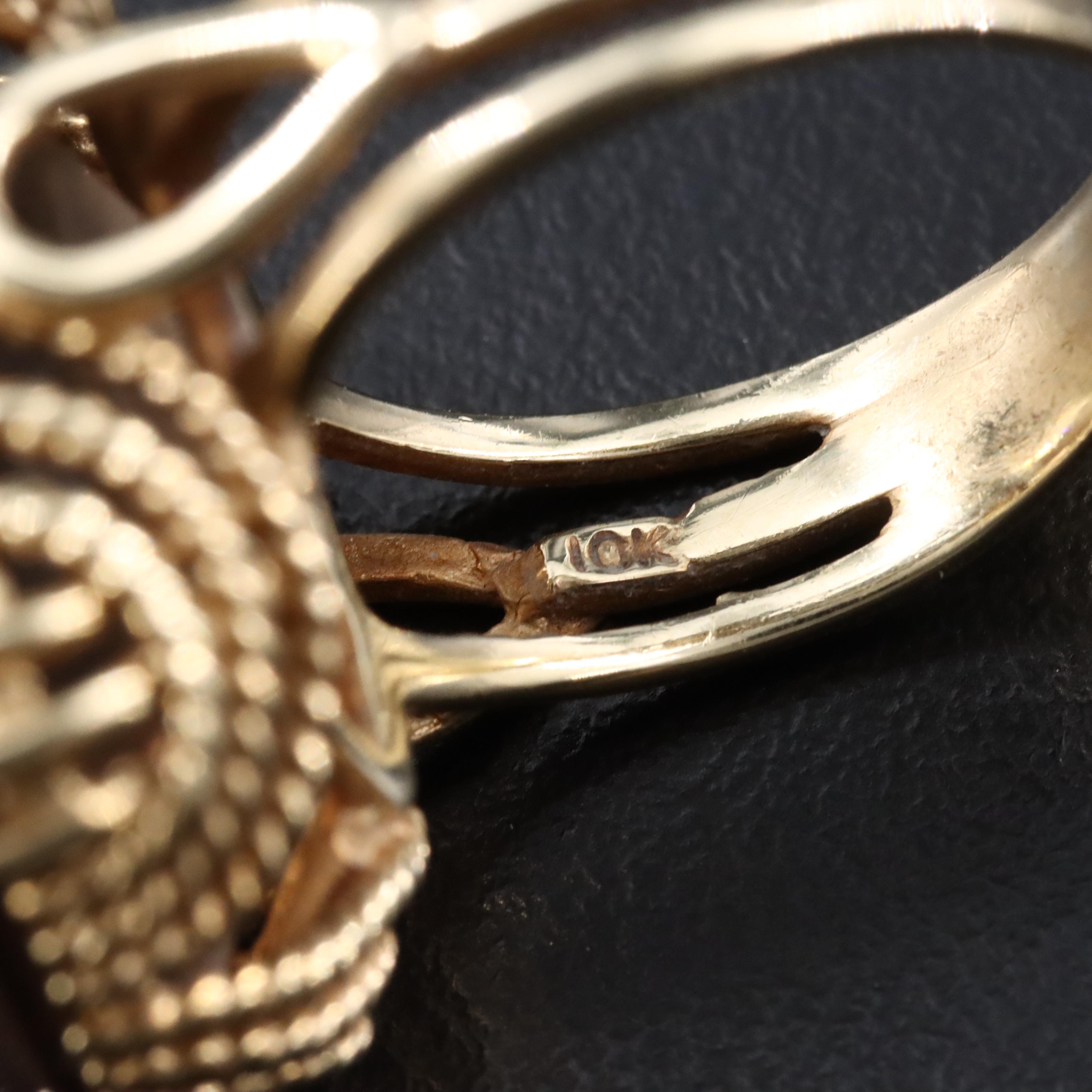 10K 21.49 CT Smoky Quartz Solitaire Ring