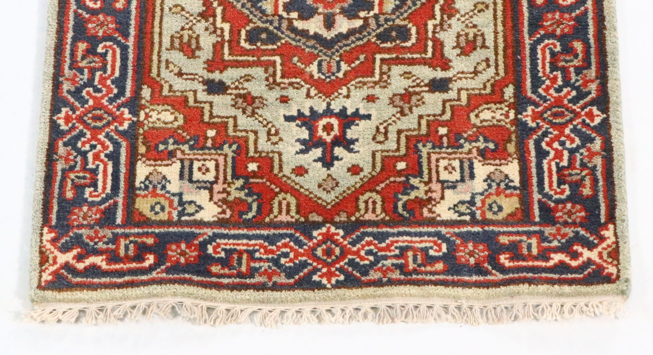 2'7 x 8'2 Hand-Knotted Indo-Persian Heriz Serapi Style Carpet Runner