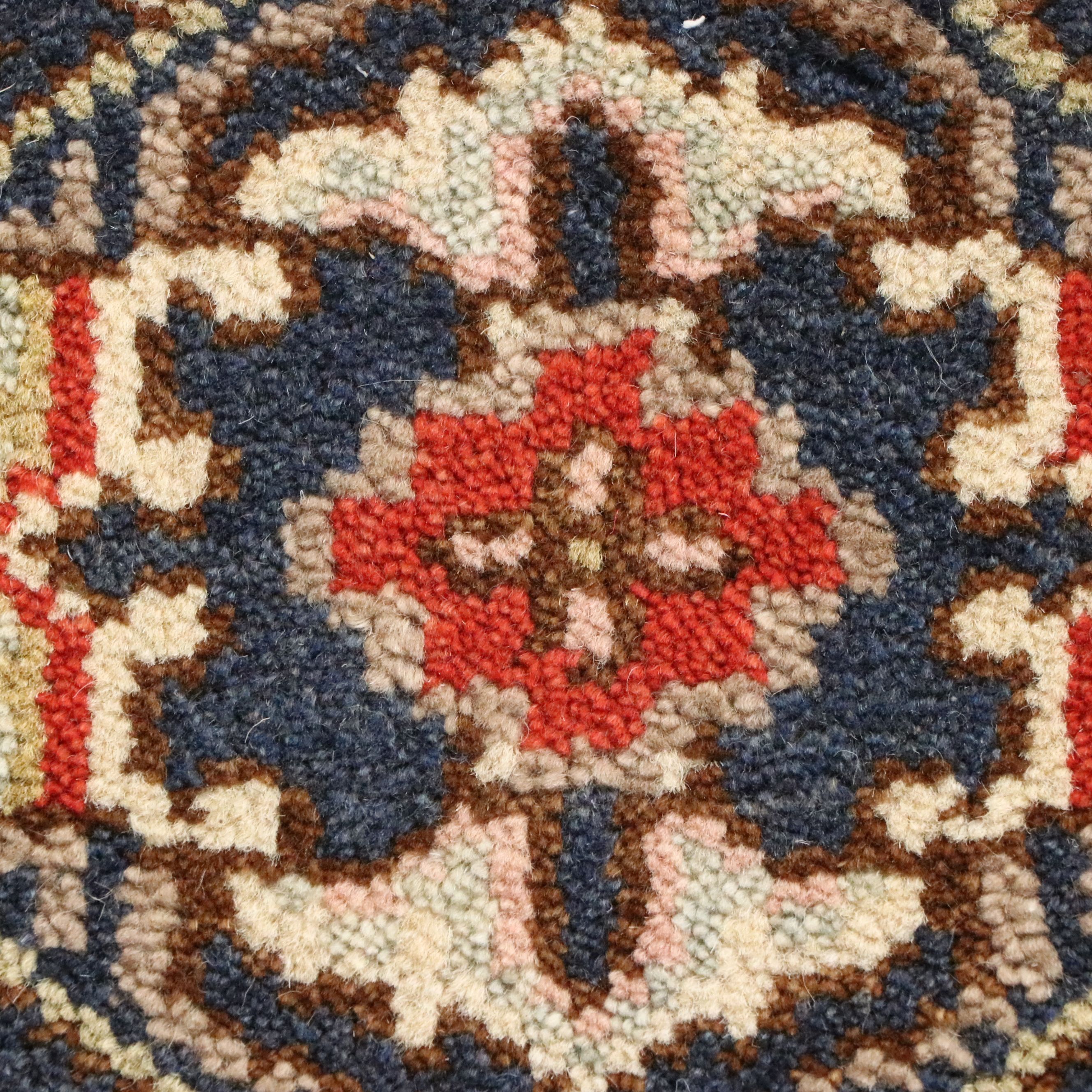 2'7 x 8'2 Hand-Knotted Indo-Persian Heriz Serapi Style Carpet Runner