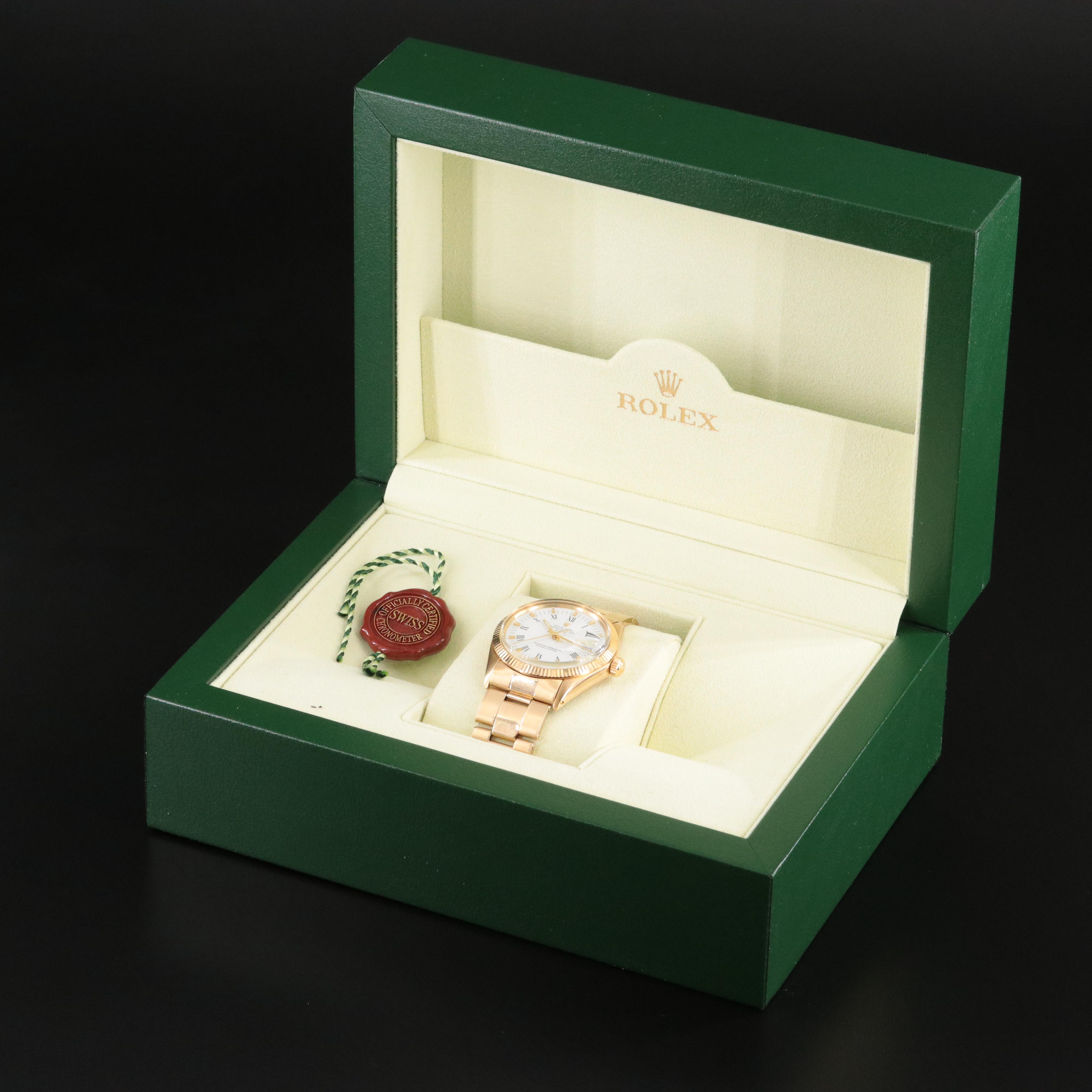 14K Rolex Oyster Perpetual Date 1503 Vintage Watch c.1970