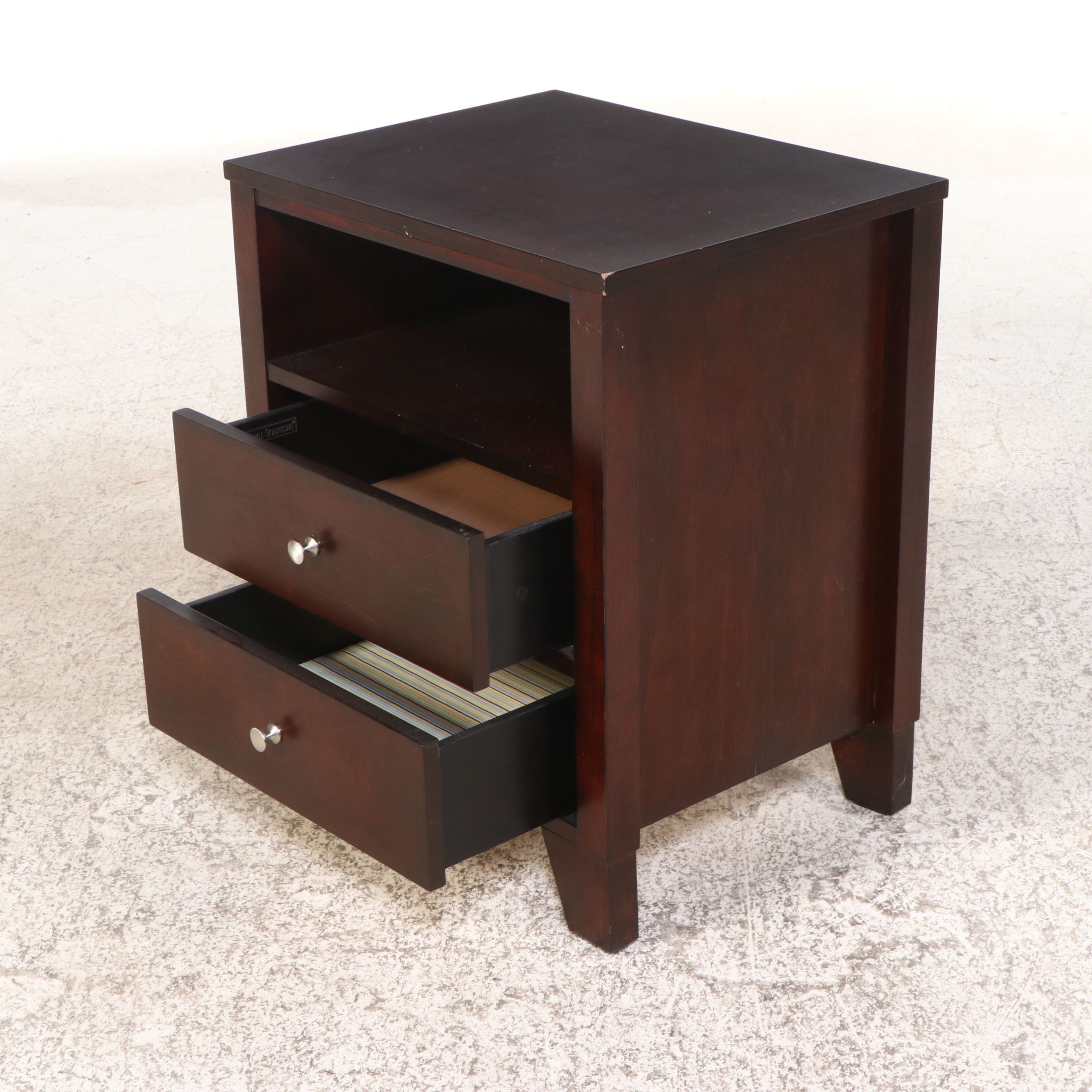 Pair of Lifestyle Solutions Two-Drawer Nightstands