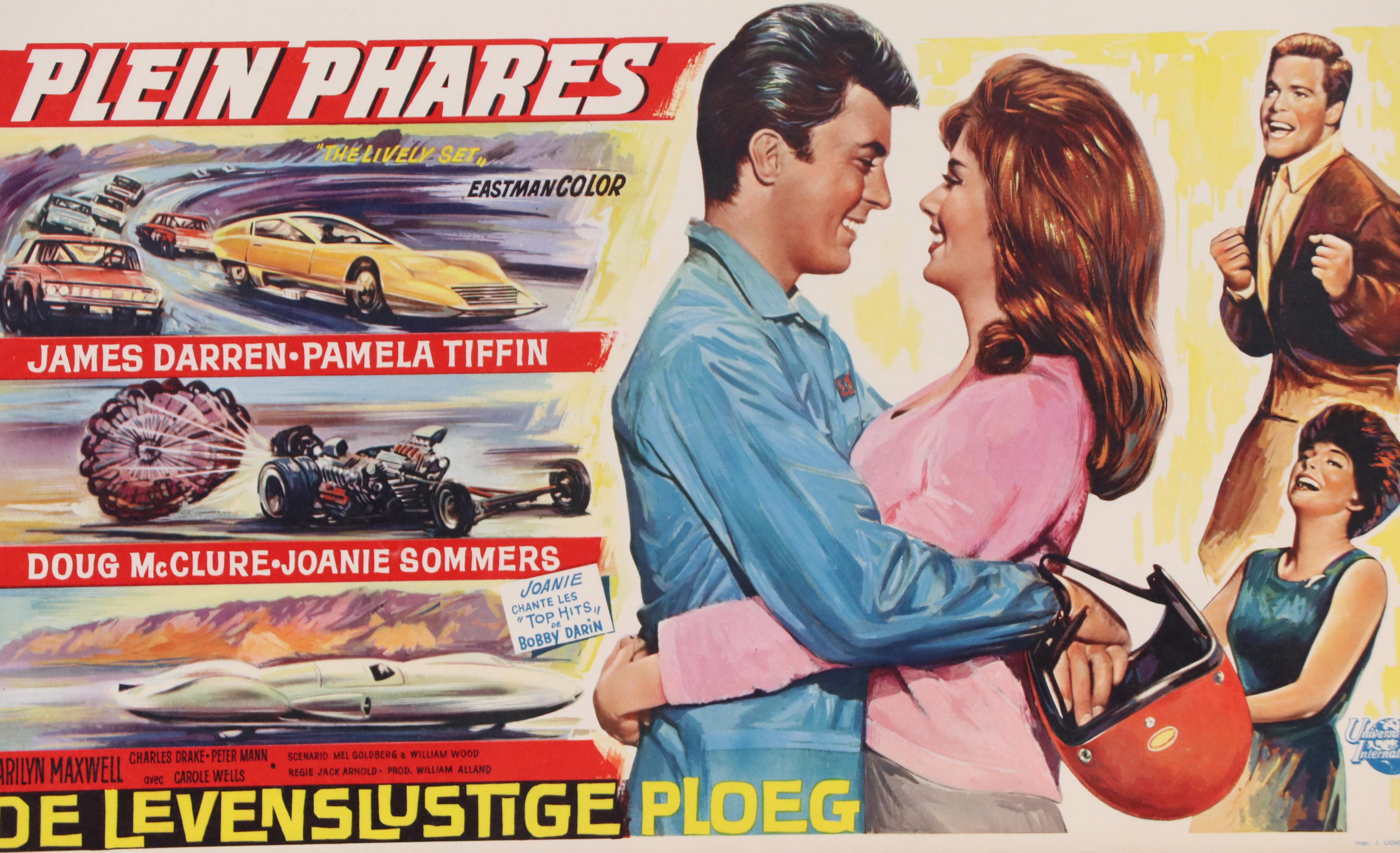Offset Lithograph "Plein Phares (The Lively Set)" Movie Poster, 1964