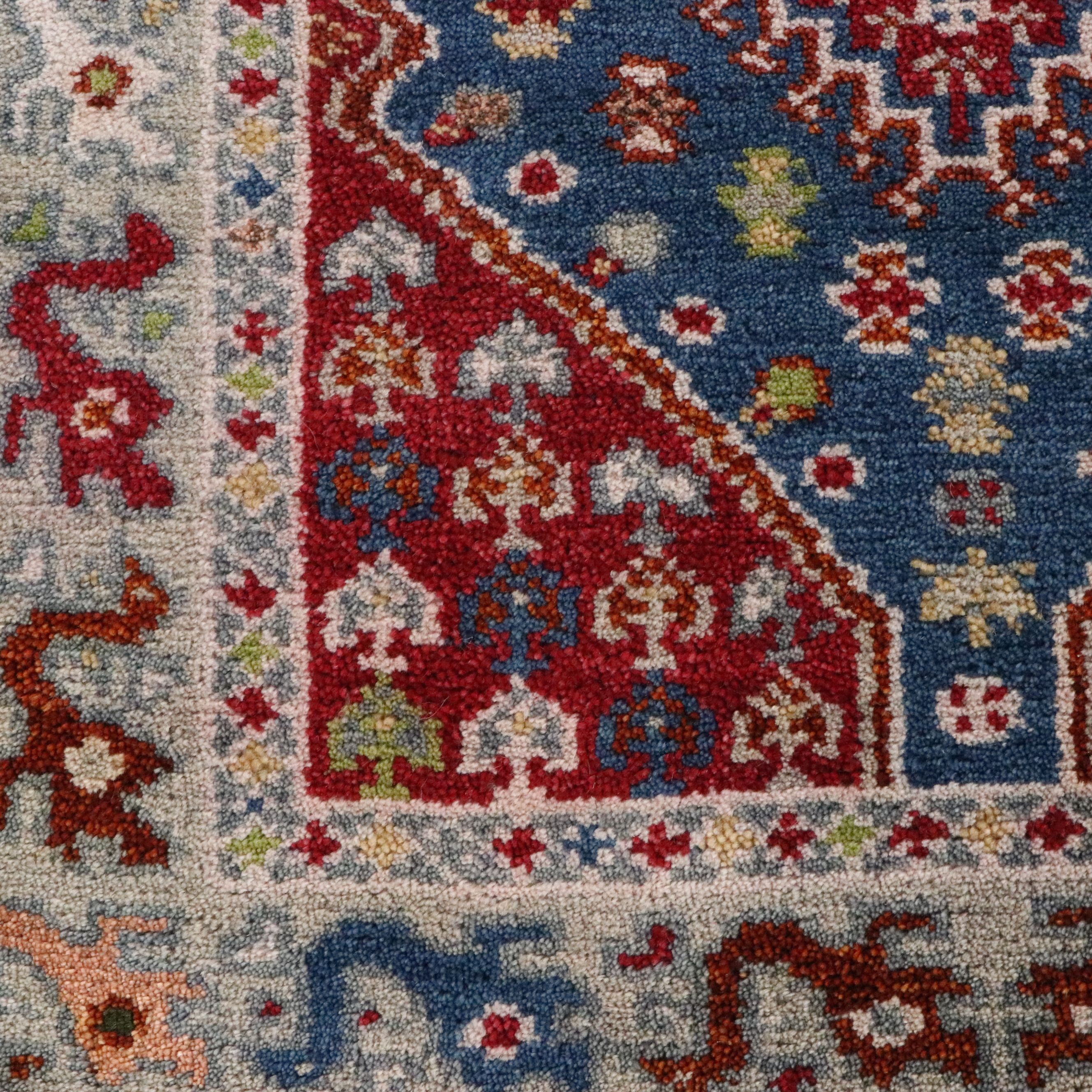 2'7 x 8'2 Hand-Knotted Indo-Persian Heriz Carpet Runner