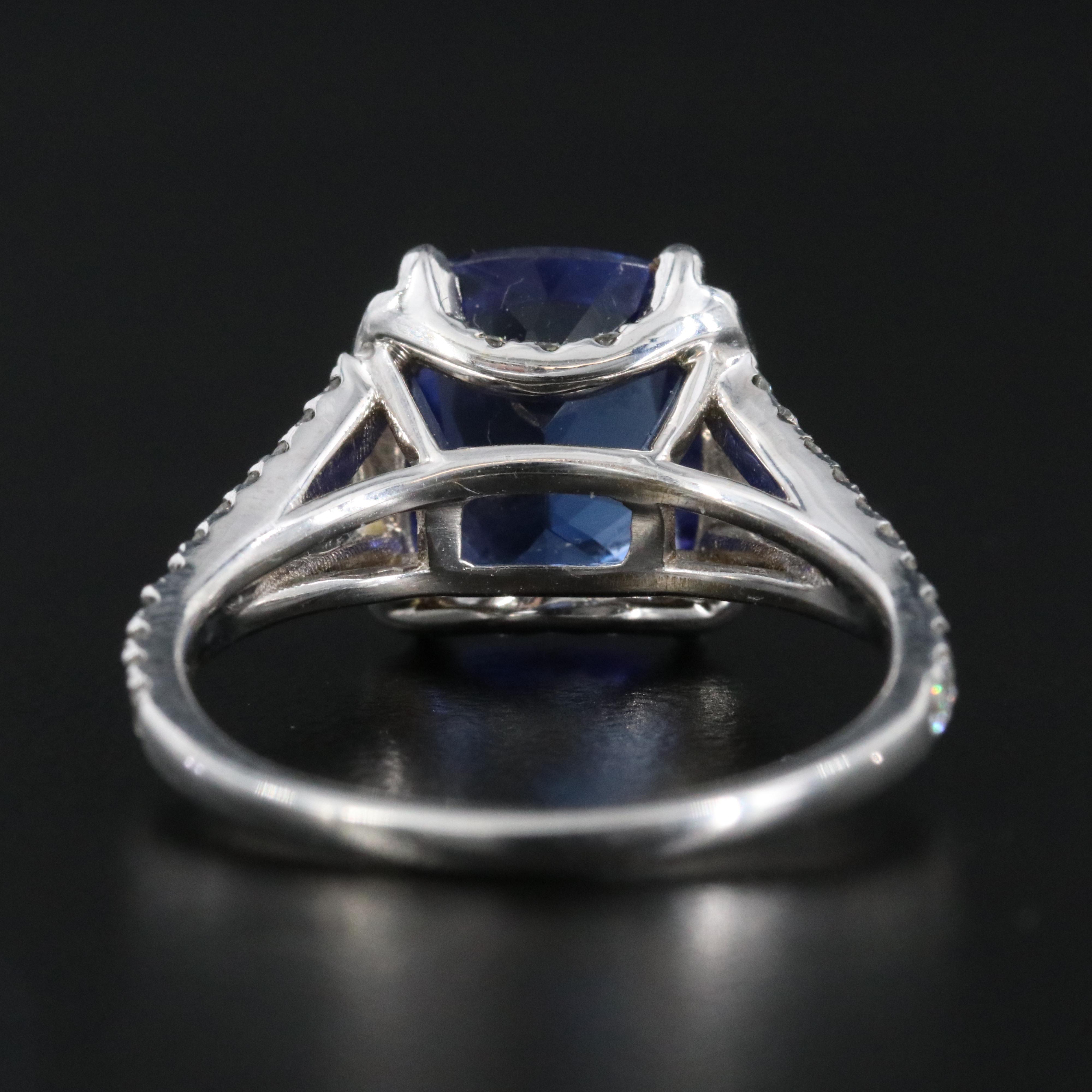 18K 2.66 CT Tanzanite and Diamond Ring