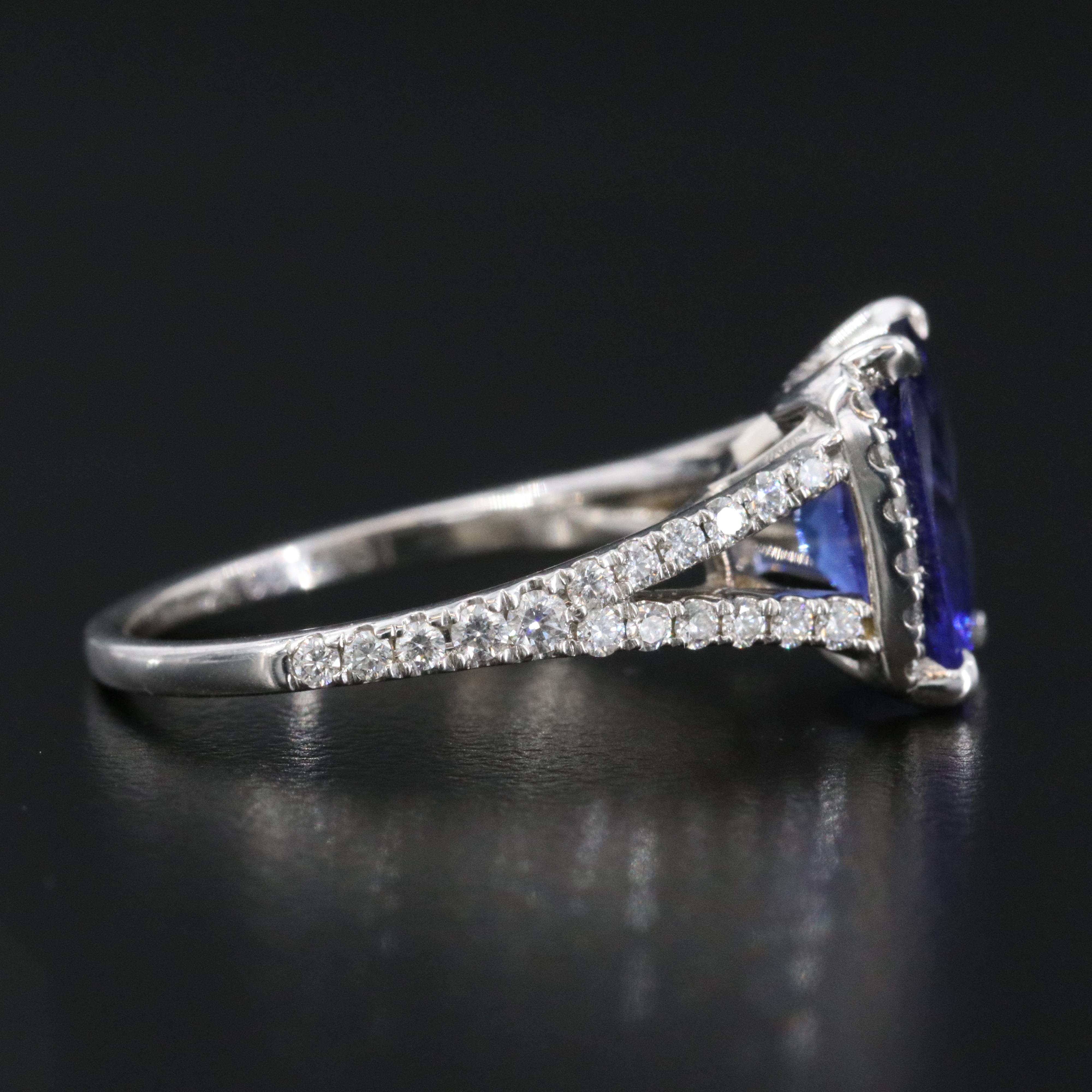 18K 2.66 CT Tanzanite and Diamond Ring