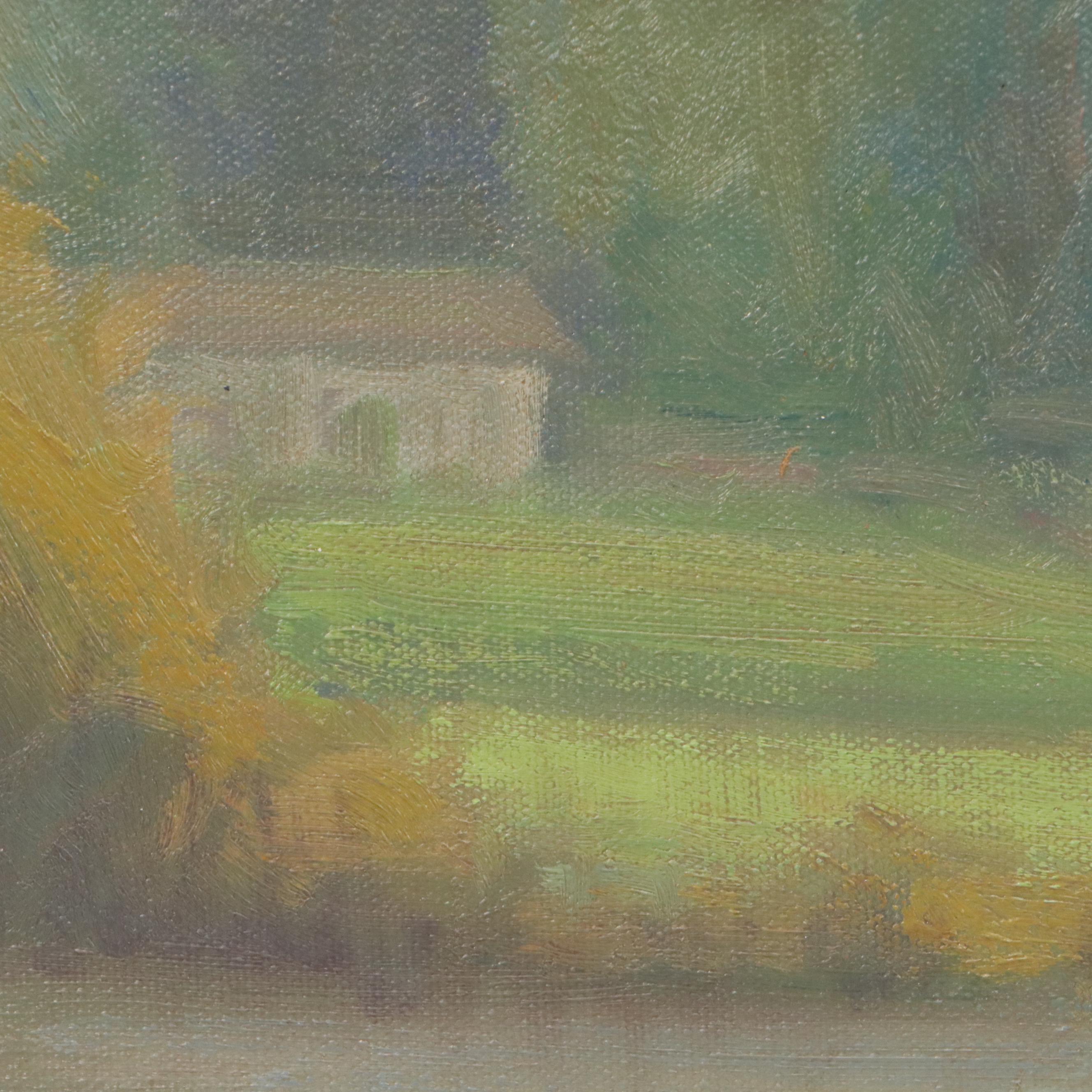 Chuck Marshall Landscape Oil Painting "Lake Logan"