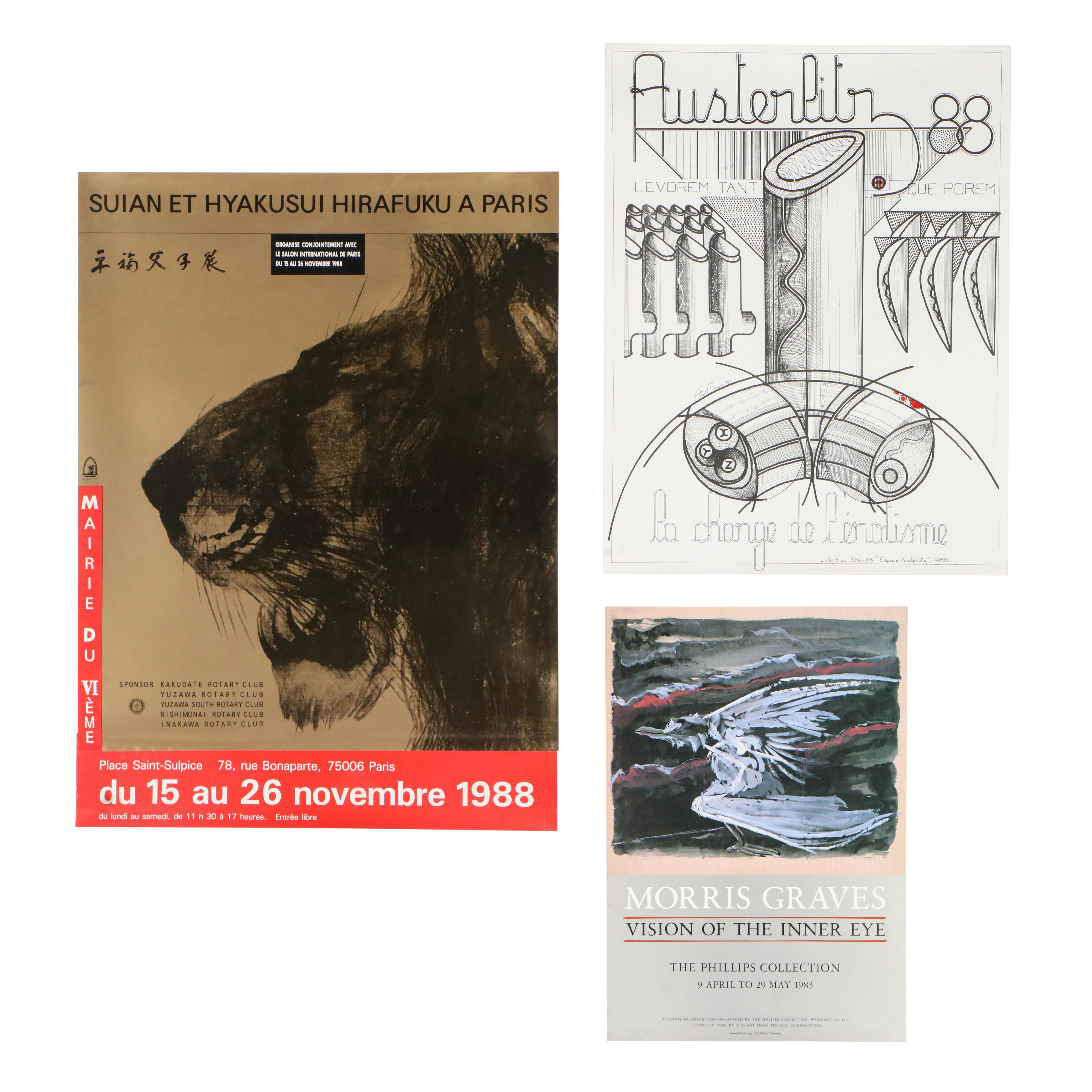 1980s Exhibition Posters for Morris Graves and More