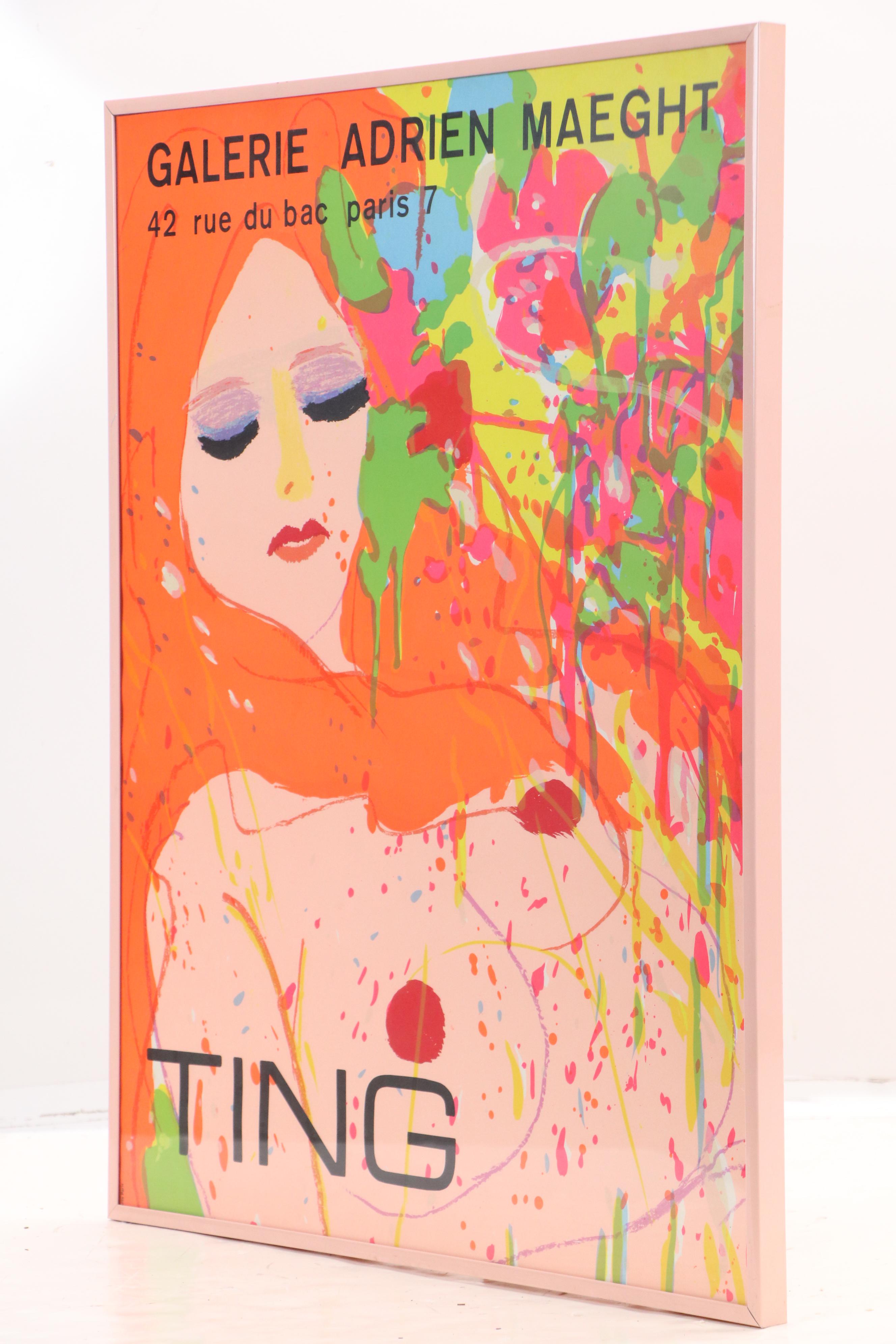 Walasse Ting Exhibition Lithograph Poster for Galerie Maeght, 1974