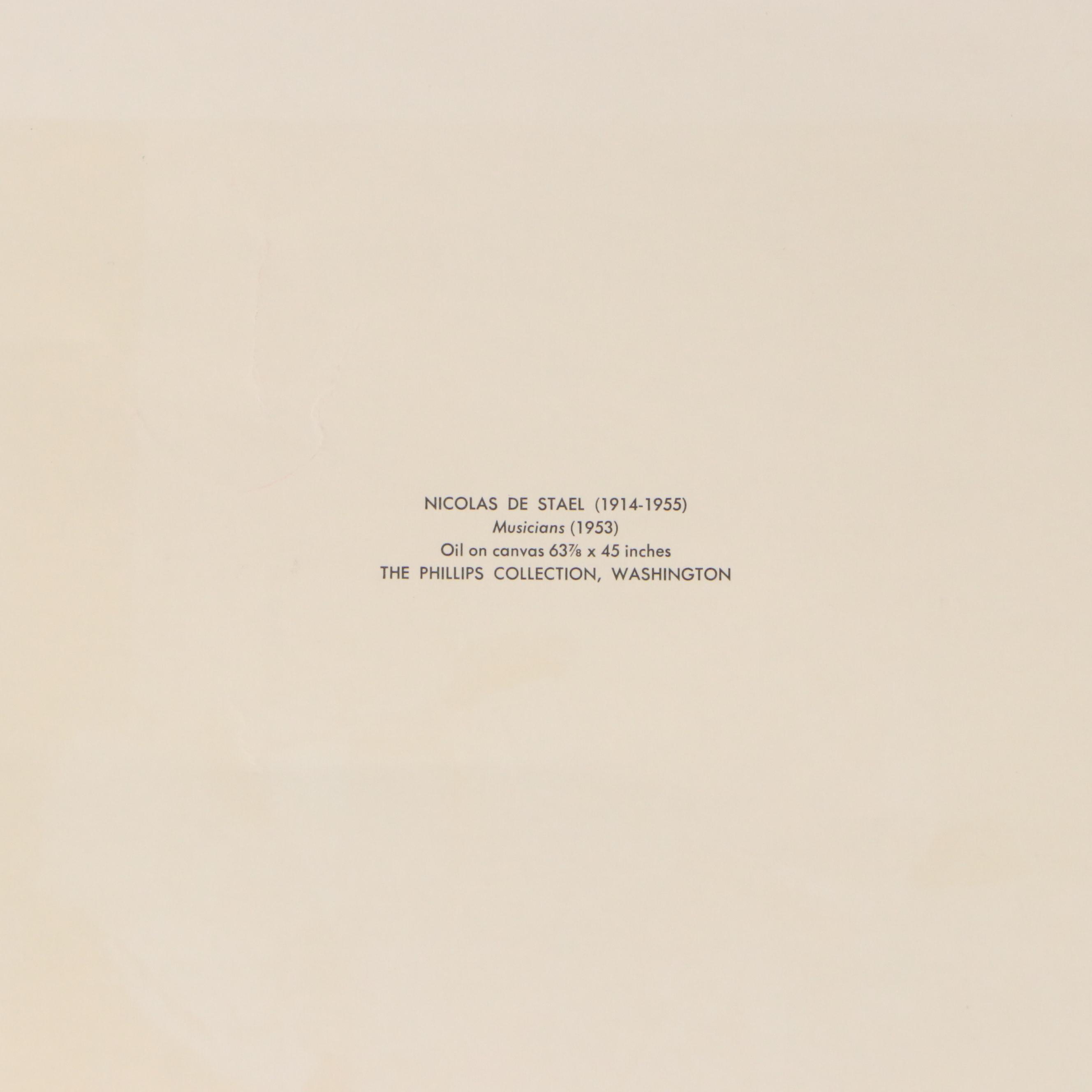 After Nicolas de Staël Offset Lithograph "Musicians"