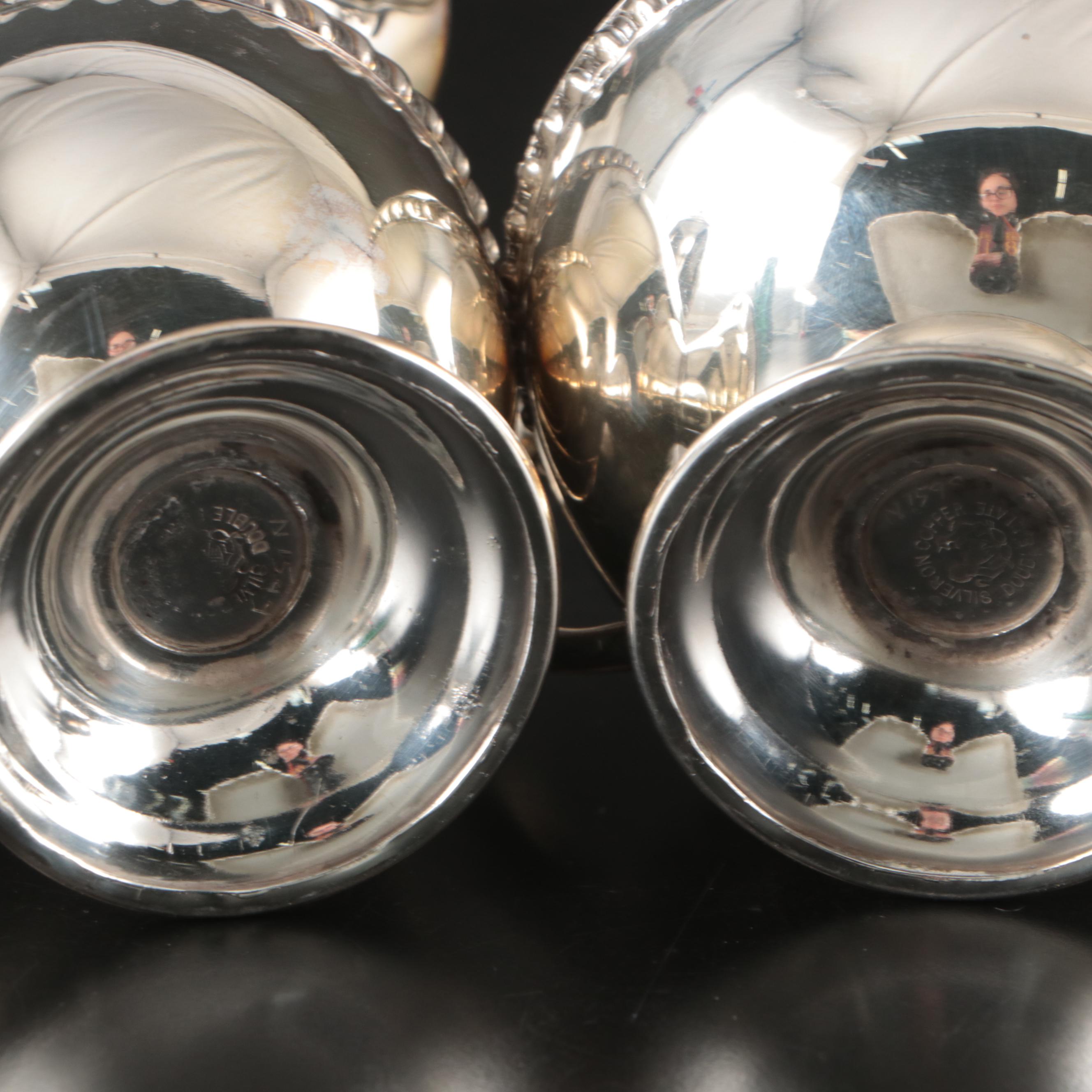 Silver Plate Coffee Set Including Oneida "Fiesta" and Lehman Brothers