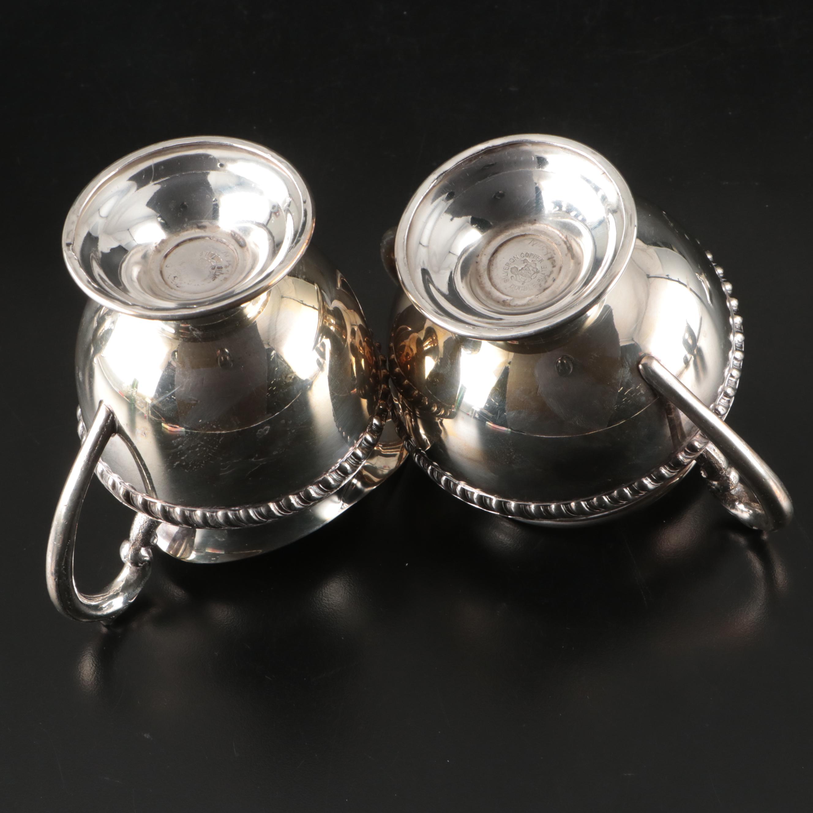 Silver Plate Coffee Set Including Oneida "Fiesta" and Lehman Brothers