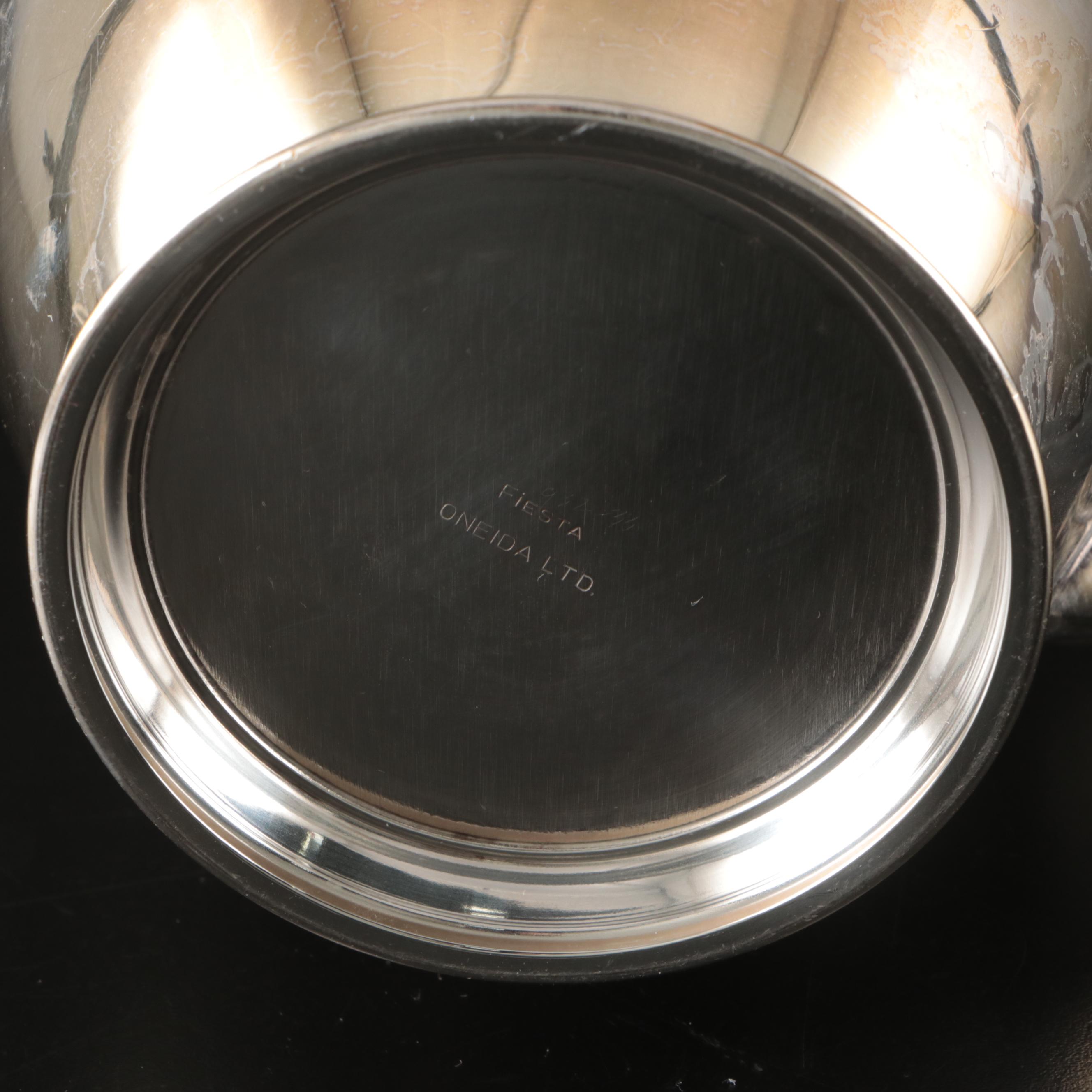 Silver Plate Coffee Set Including Oneida "Fiesta" and Lehman Brothers