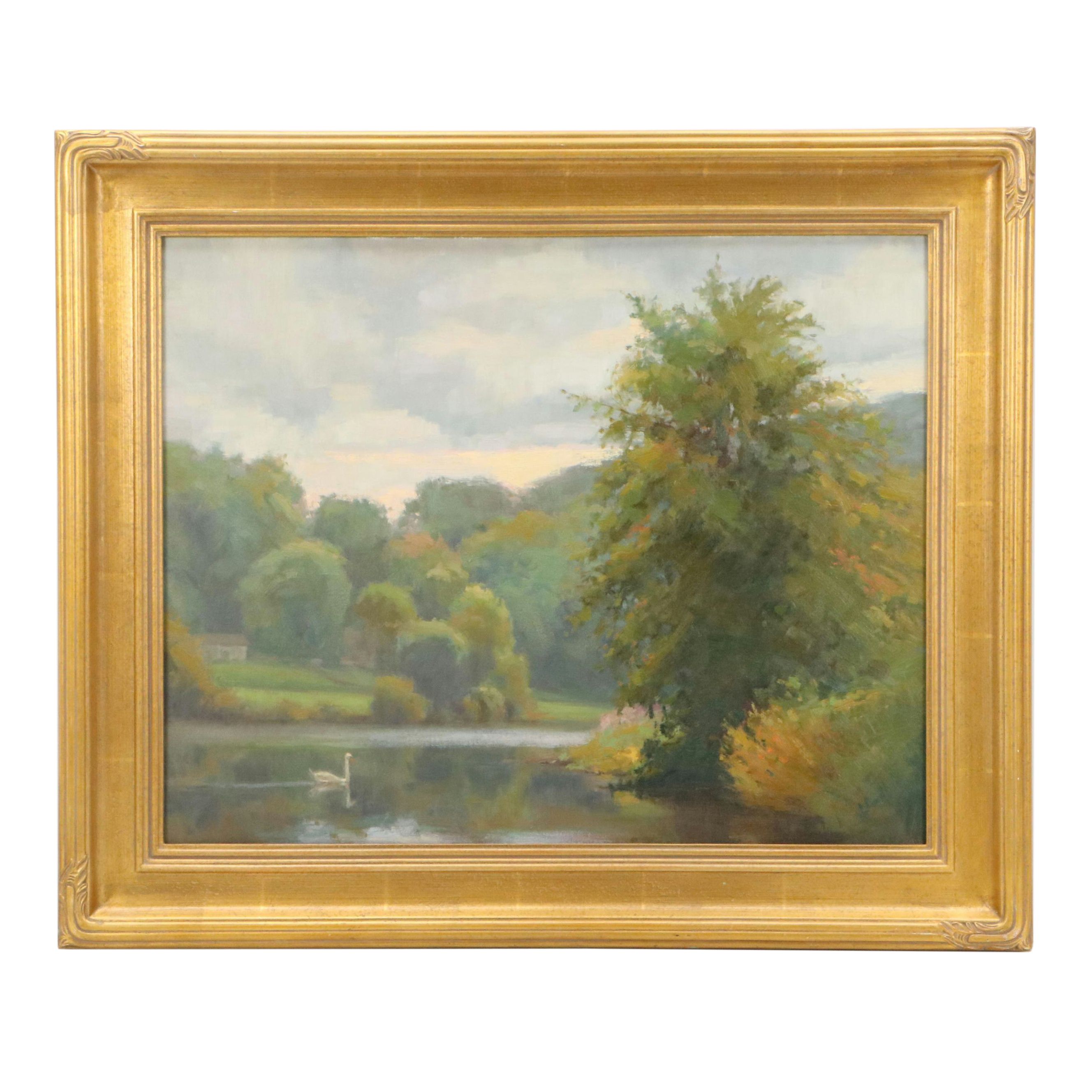 Chuck Marshall Landscape Oil Painting "Lake Logan"