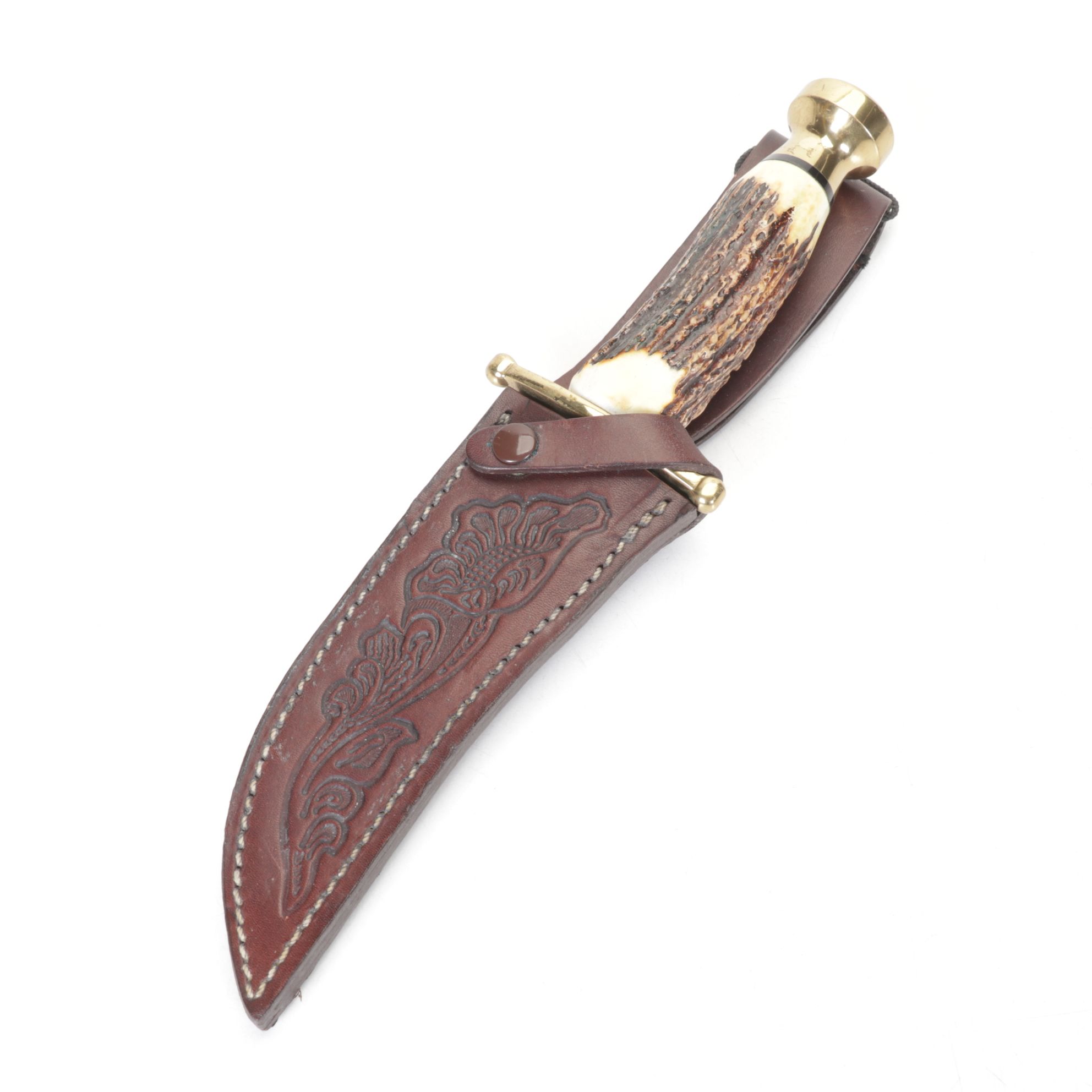 Case XX Fixed Blade Stainless Steel "Kodiak" Hunter Knife with Leather Sheath