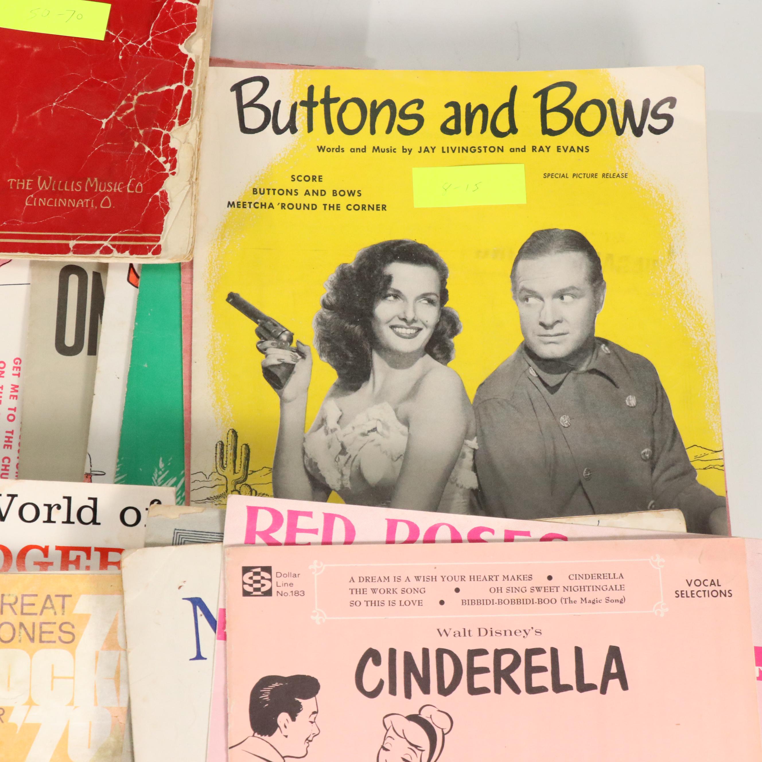 Walt Disney's "Cinderella," "Children's Songs" and More Vintage Sheet Music