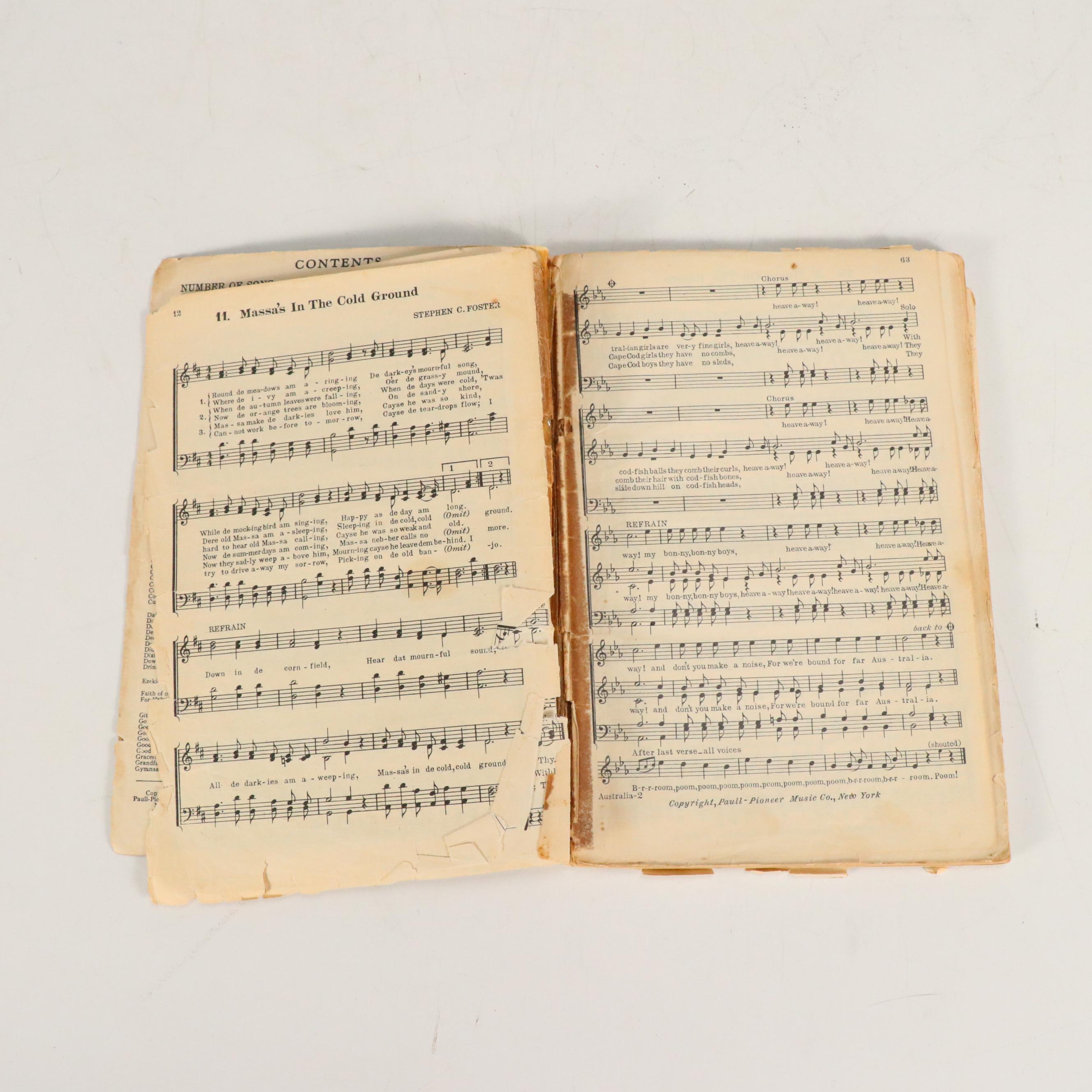 Walt Disney's "Cinderella," "Children's Songs" and More Vintage Sheet Music