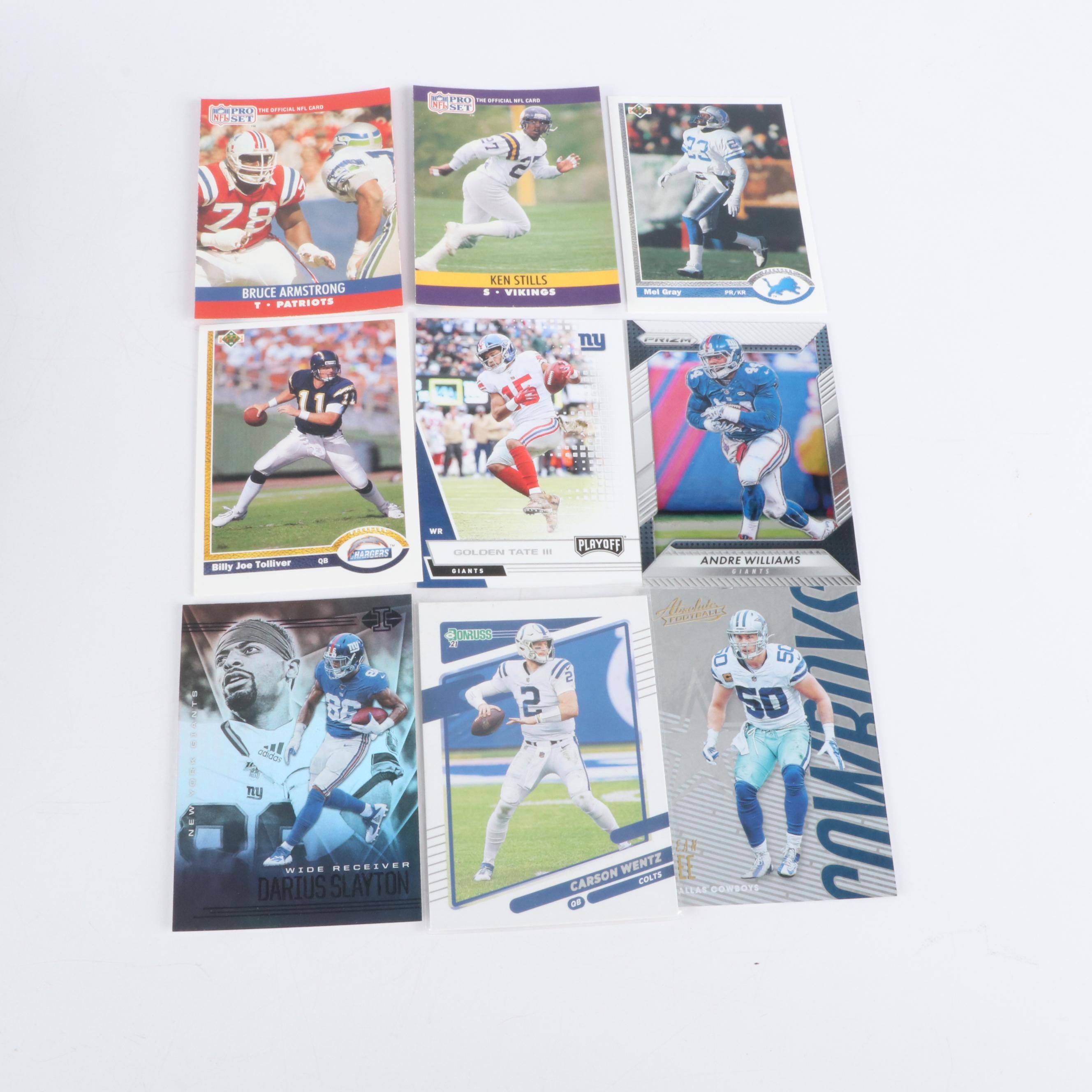 Upper Deck with Other Football Cards Featuring Barry Sanders Rookie, 1980s-2020s