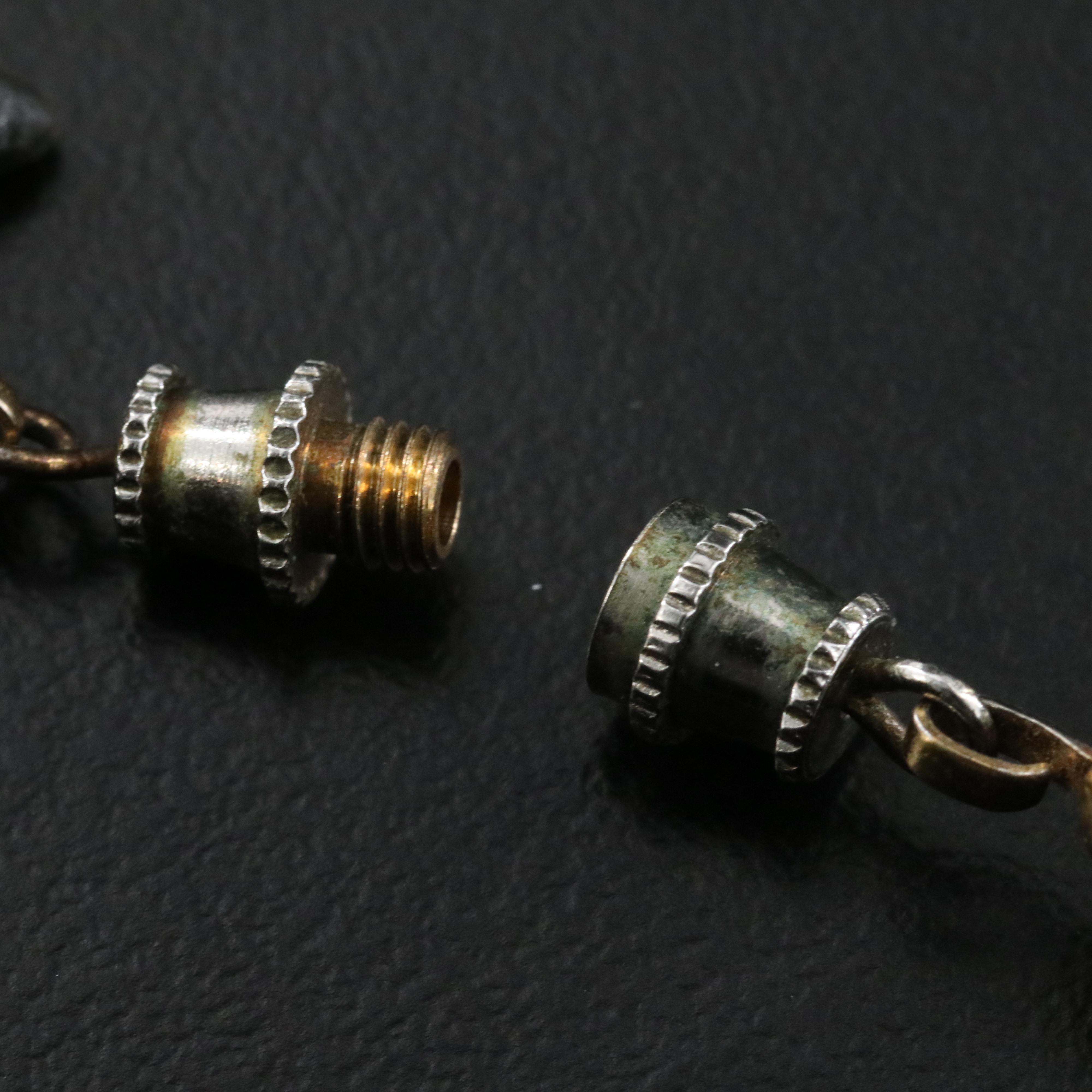 Vintage Oaxacan Barro Negro Necklace with Flower and Birds